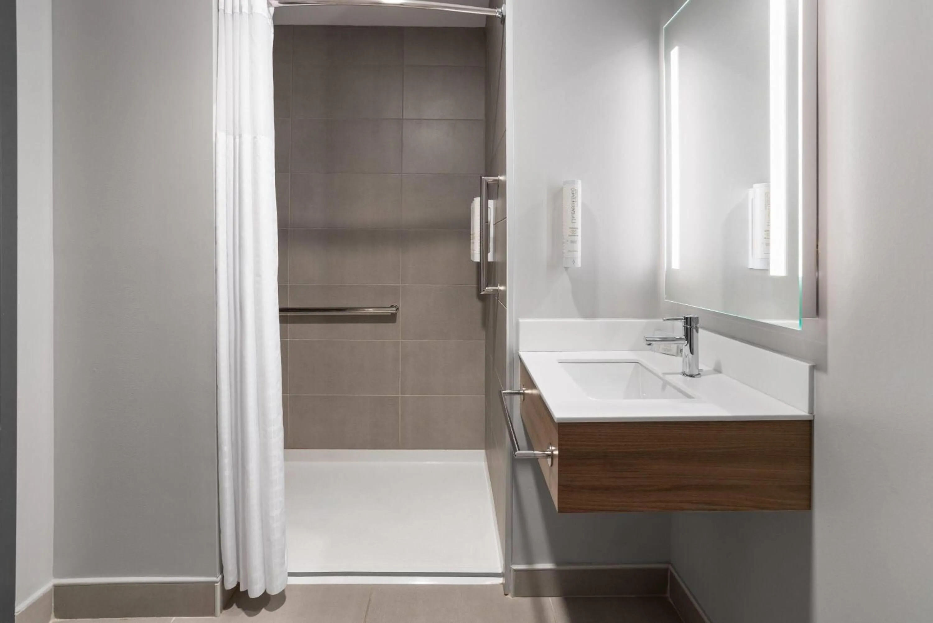 Shower in Microtel Inn & Suites by Wyndham Rehoboth Beach