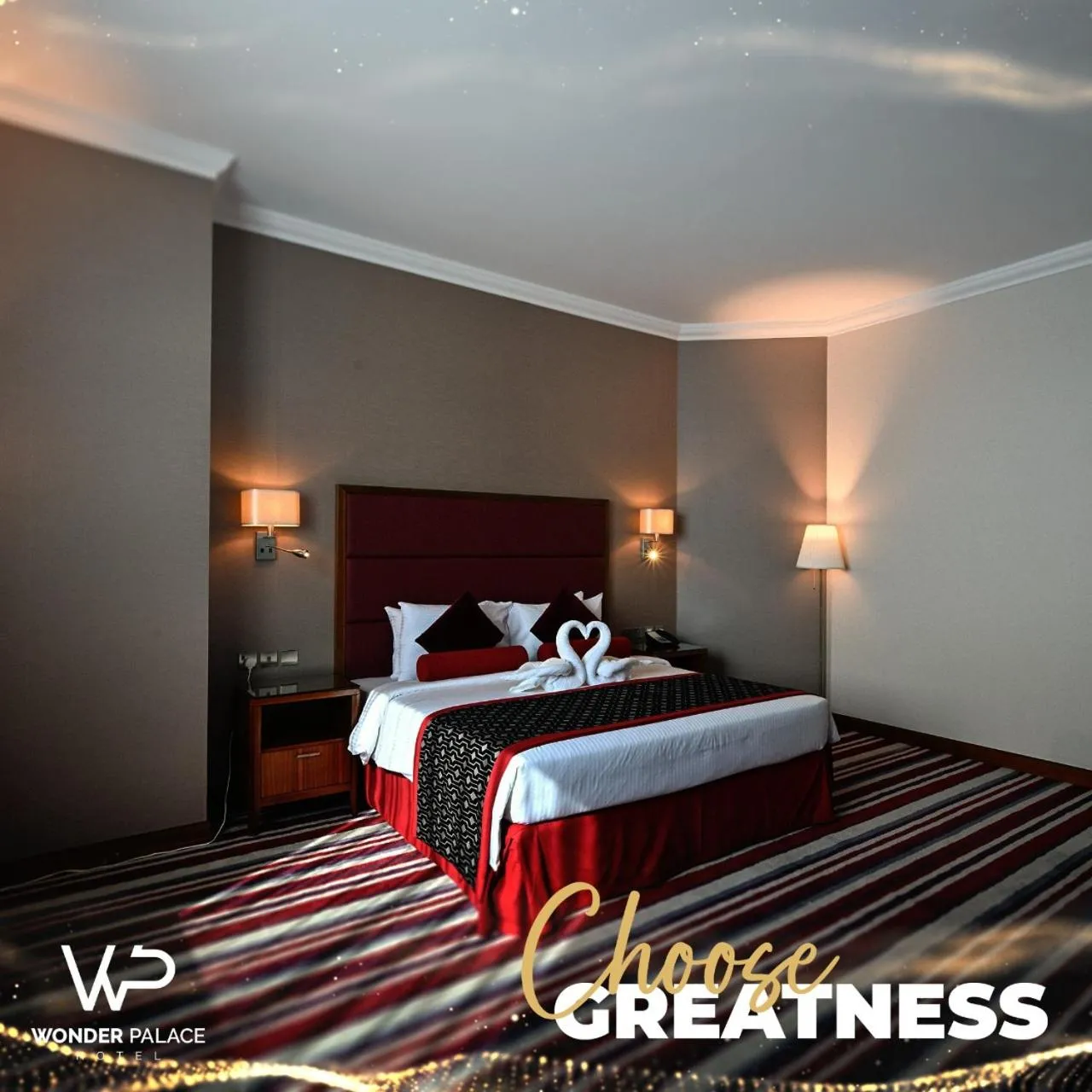 Bed in Wonder Palace Hotel Qatar