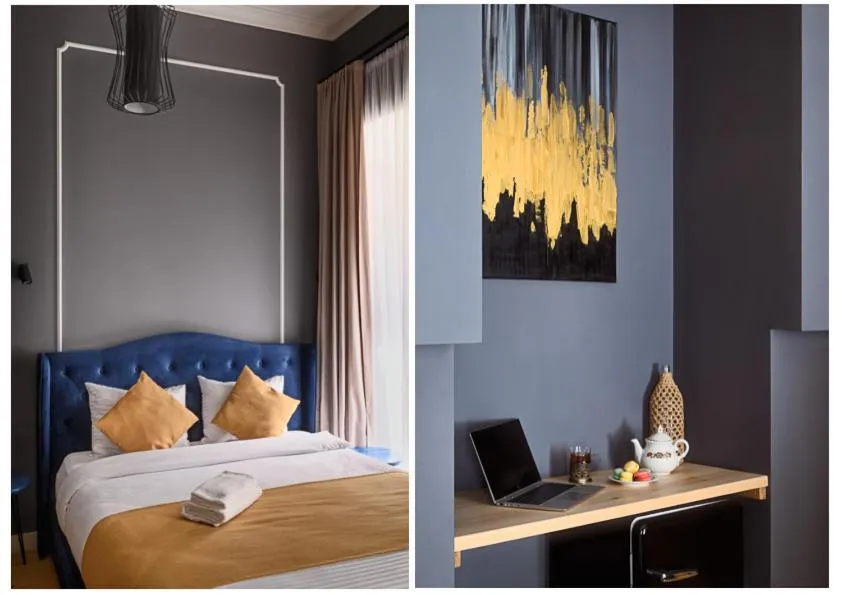 Bedroom, Bed in Blue Balcony Hotel