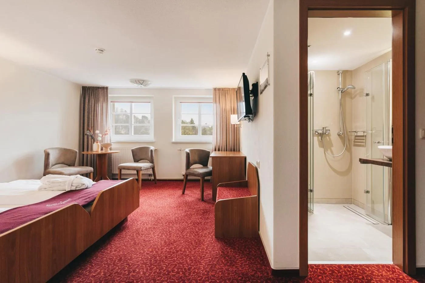 Bathroom, Bed in Laasenhof