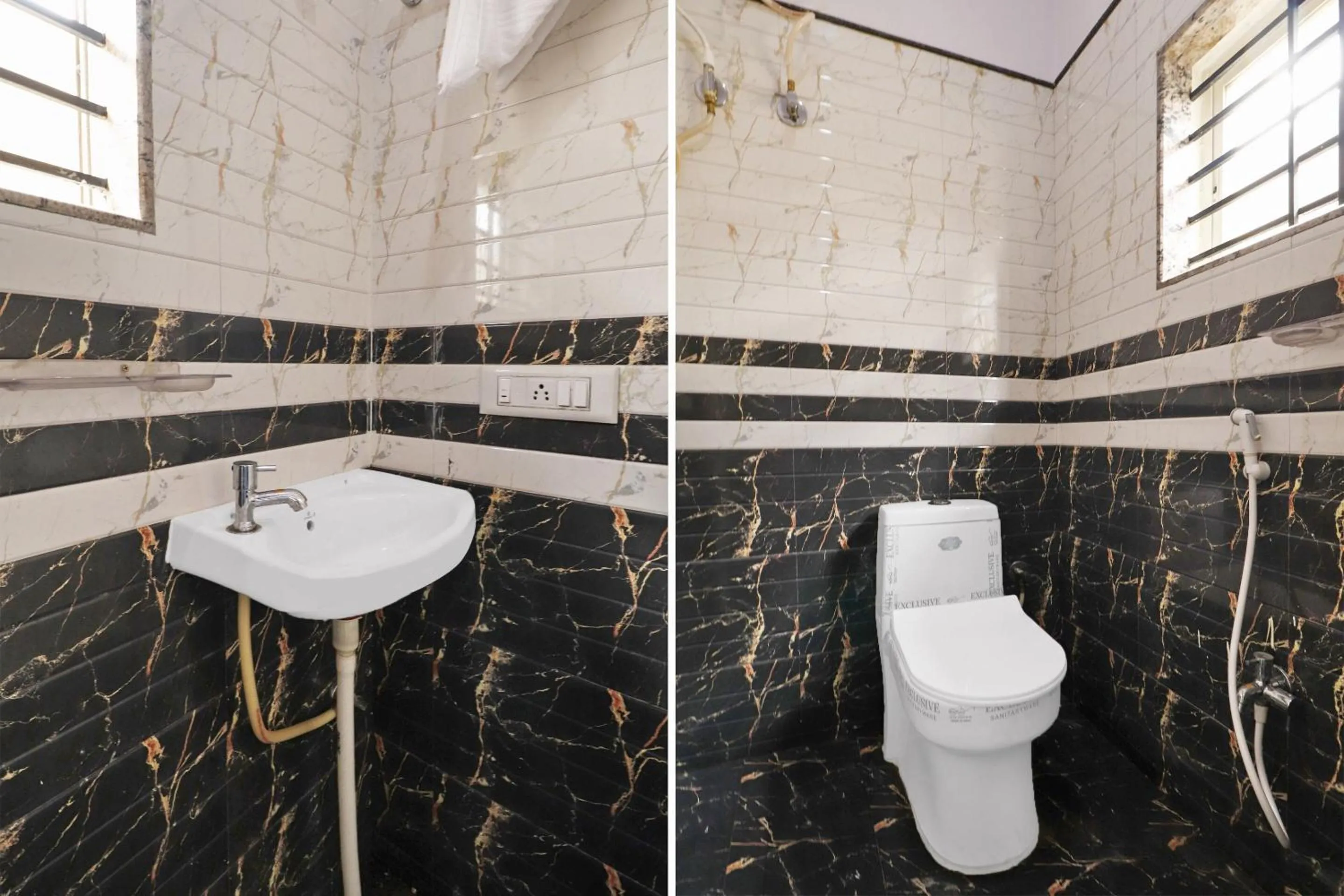 Bathroom in Hotel O SAPTHAGIRI RESIDENCY