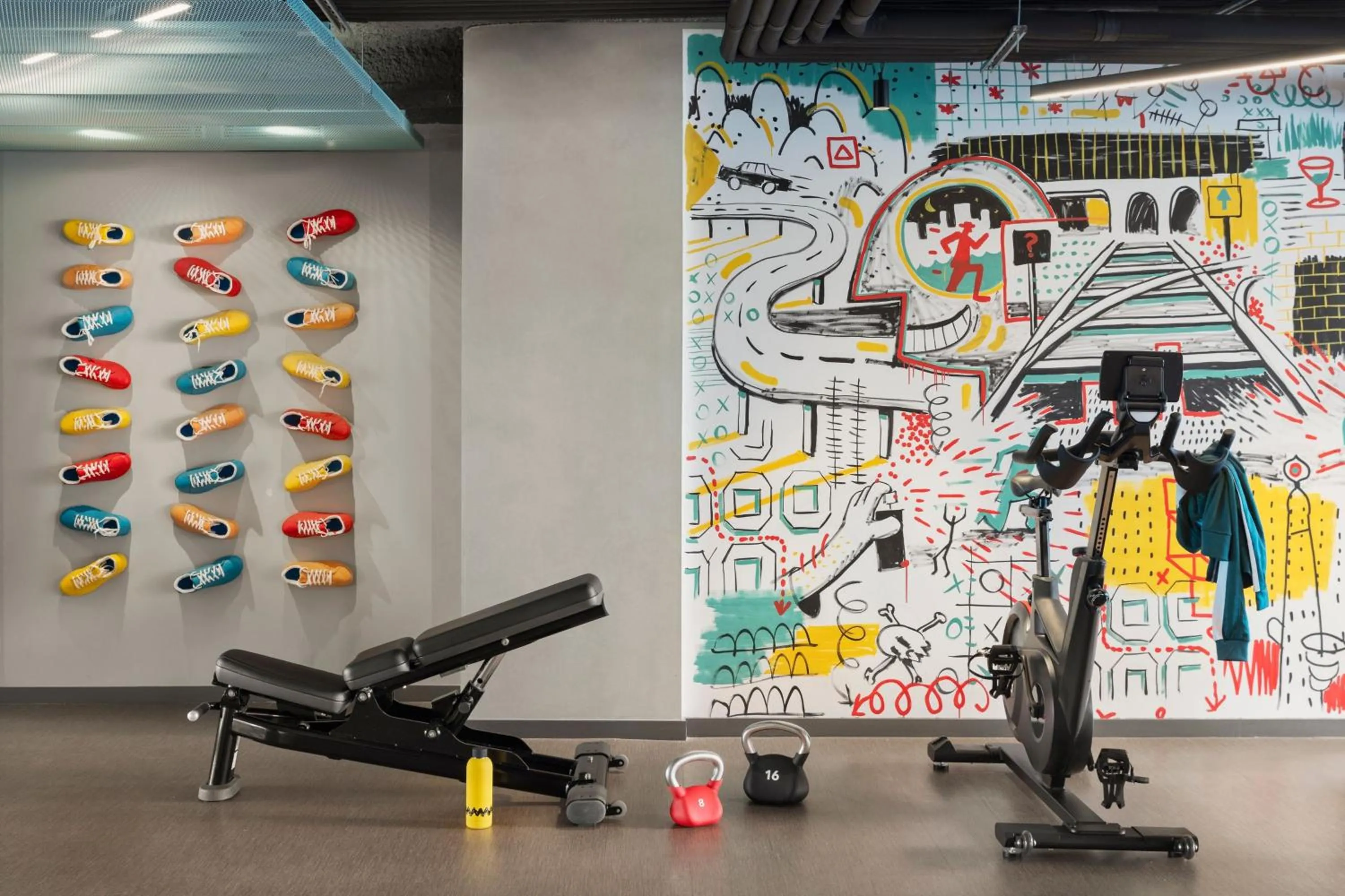 Fitness centre/facilities in Moxy Barcelona