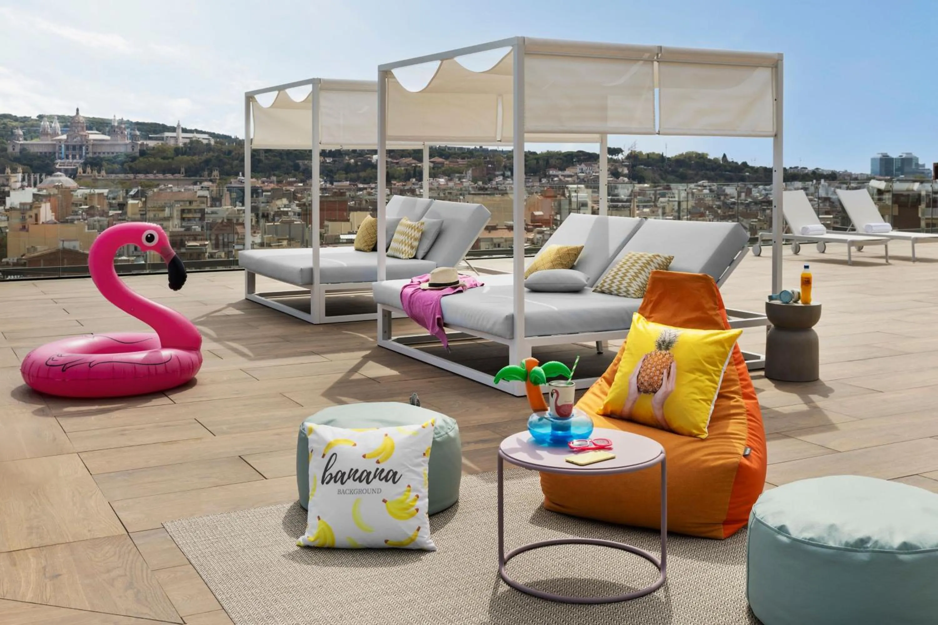 Swimming pool in Moxy Barcelona