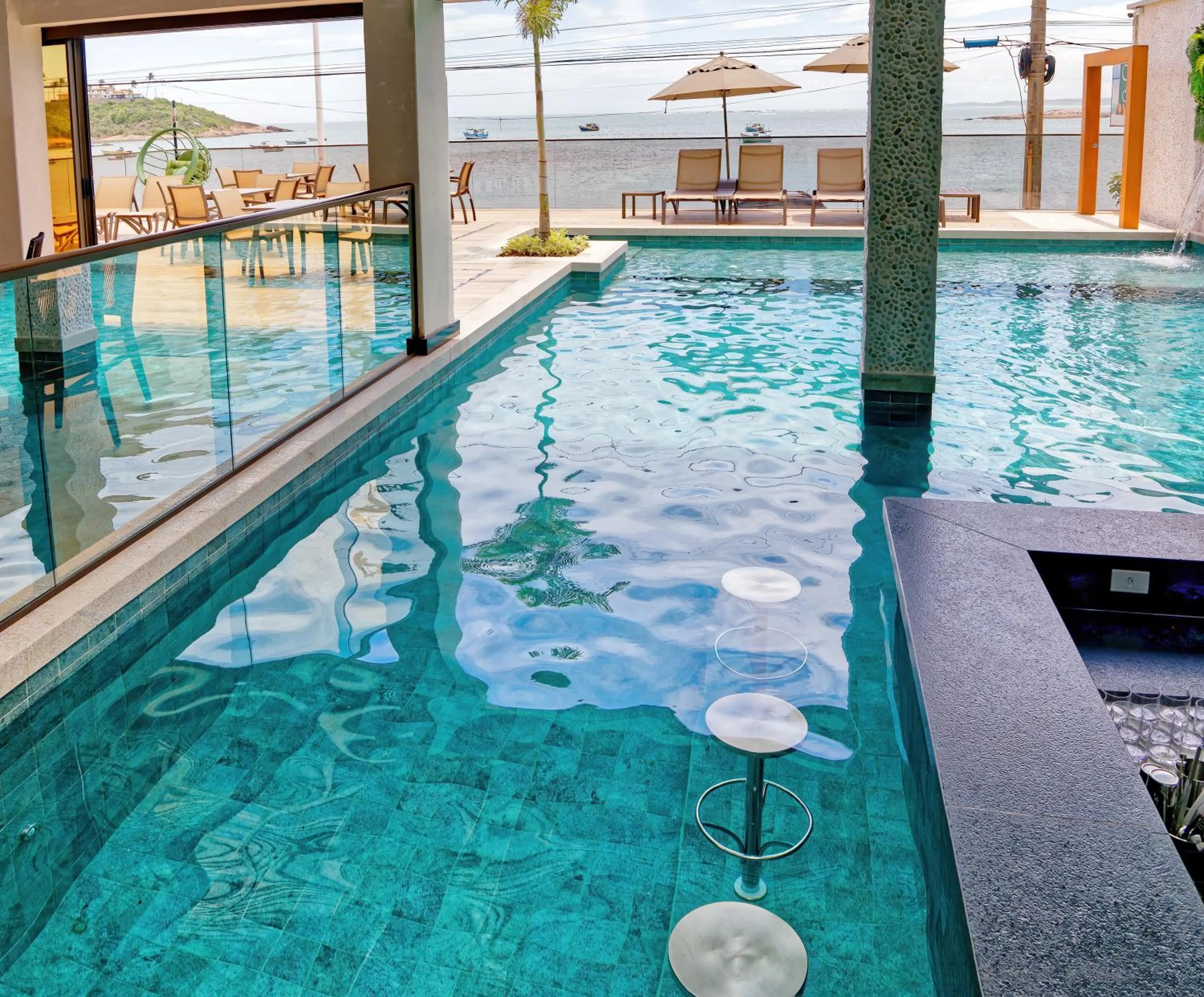 Pool view in Gaeta Hotel