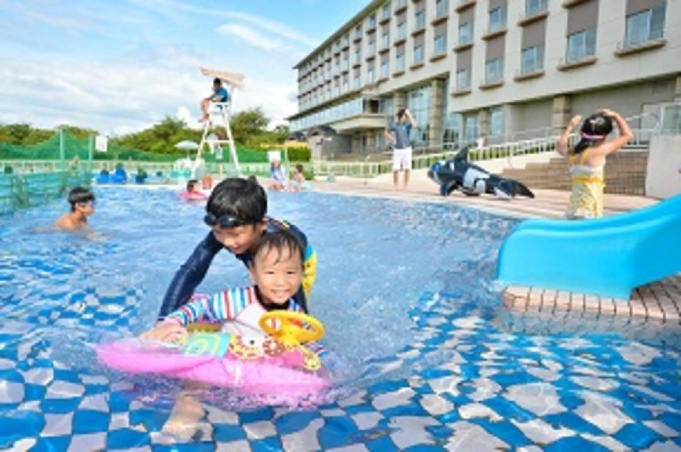Swimming pool in Kyukamura Echizen-Mikuni