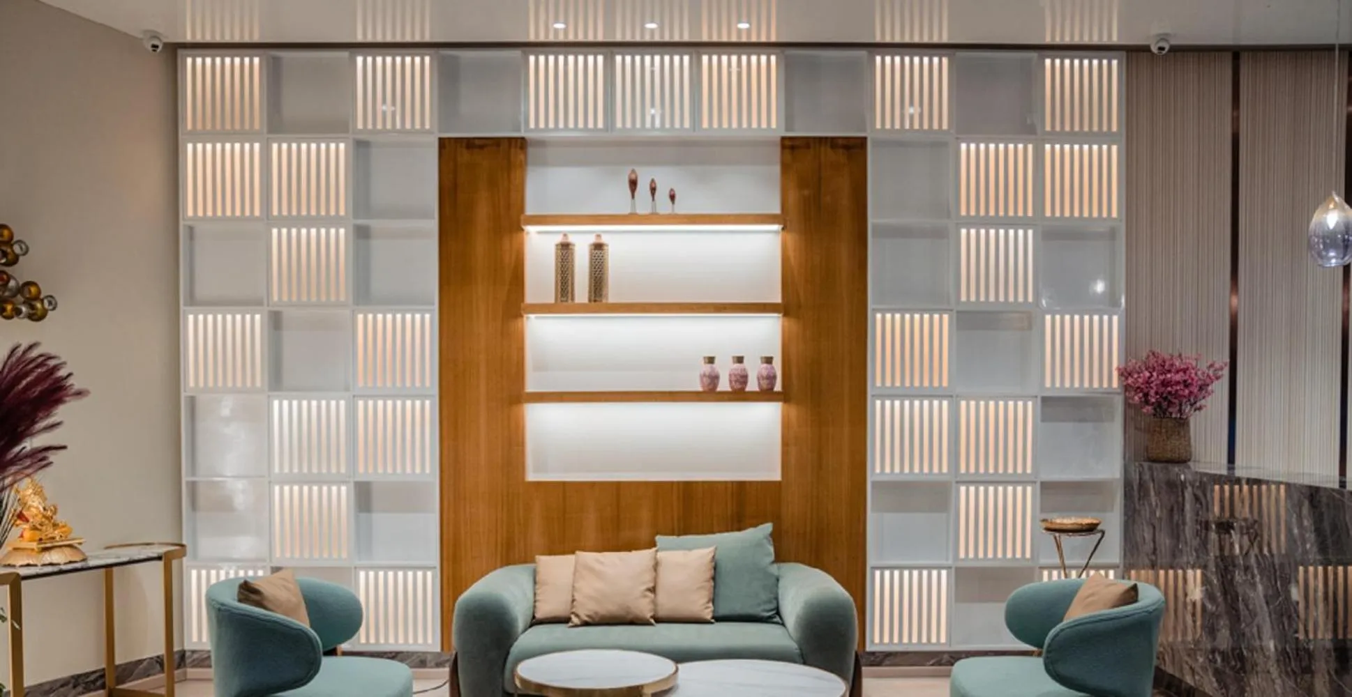 Seating area in Lords Inn Rajkot