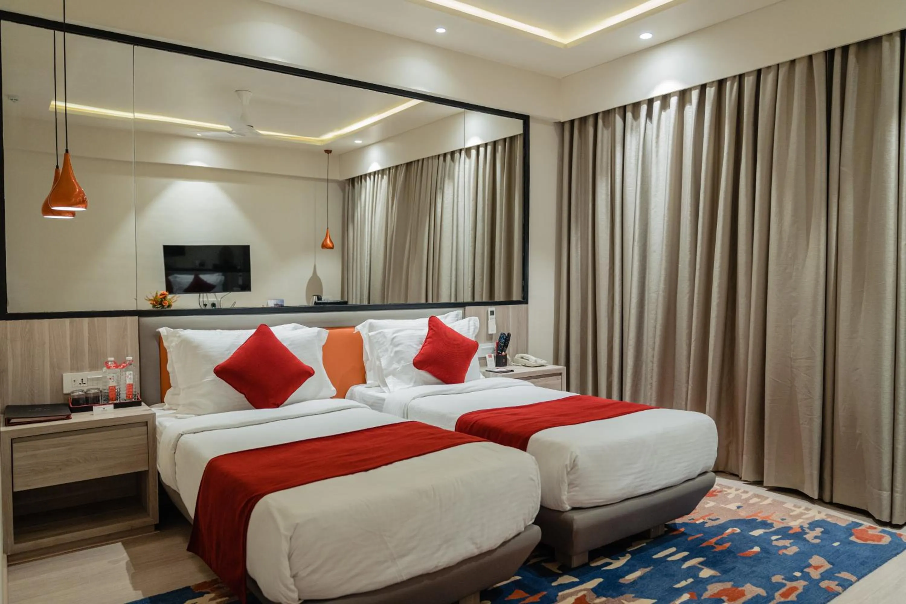 Bed in Lords Inn Rajkot