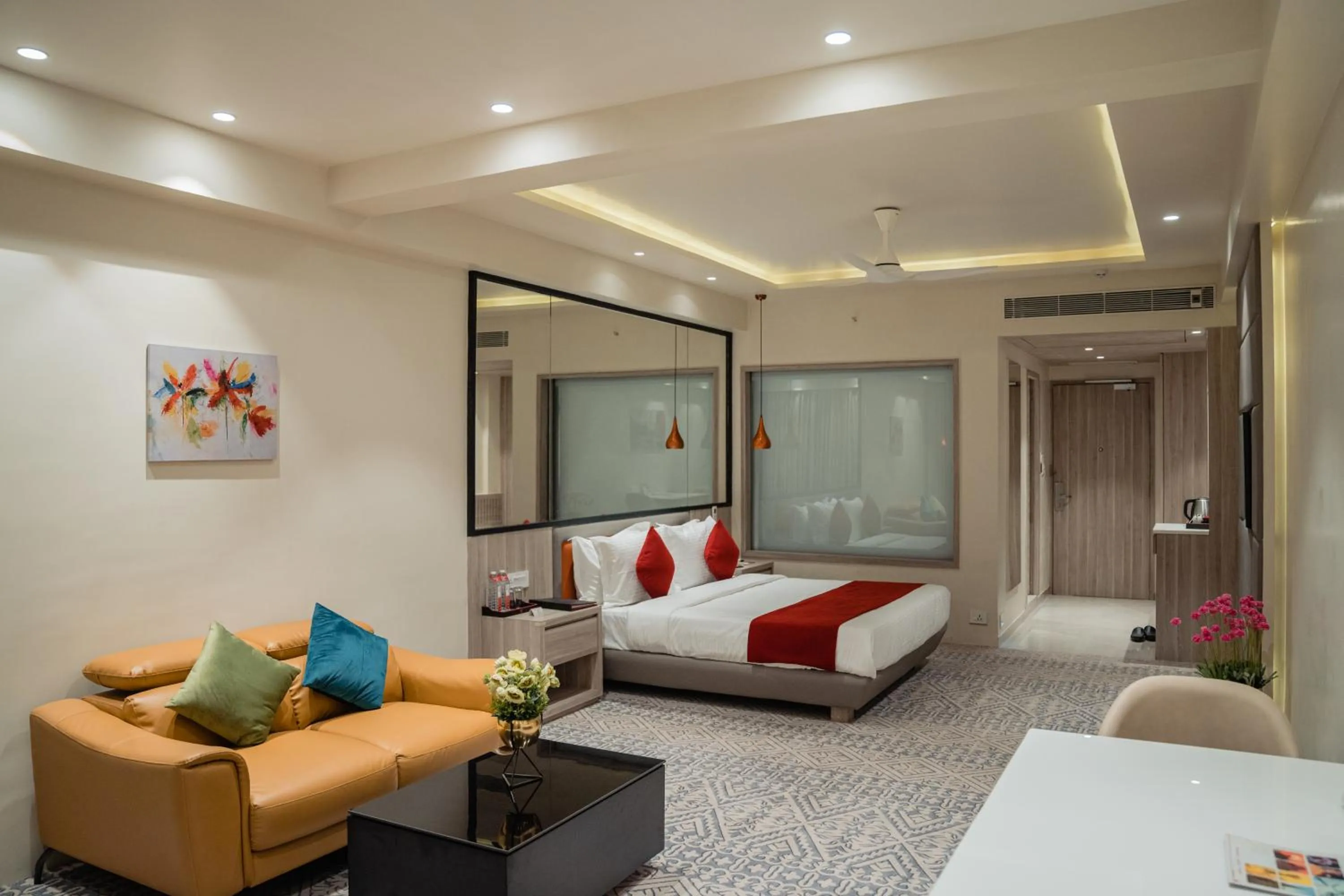 Photo of the whole room, Bed in Lords Inn Rajkot