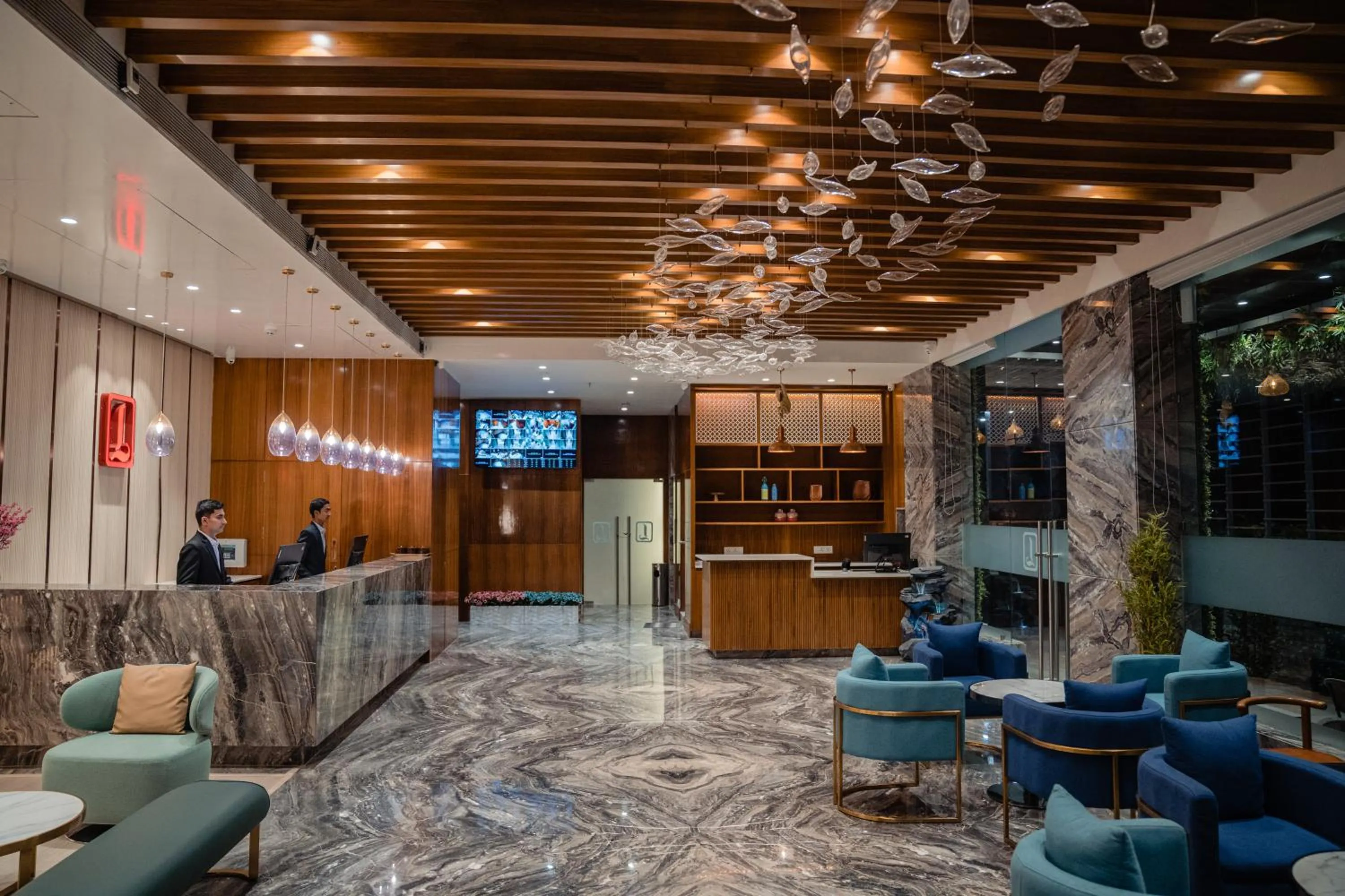 Seating area in Lords Inn Rajkot