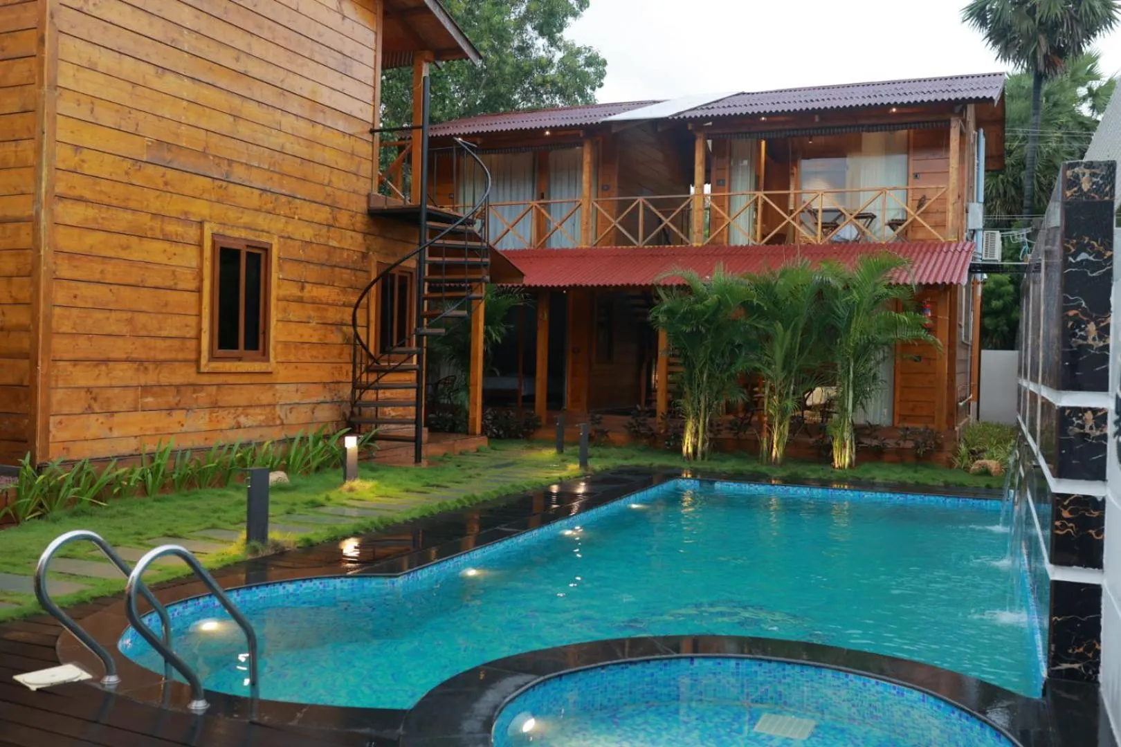 Swimming pool in Wooden ECR Sea Resort