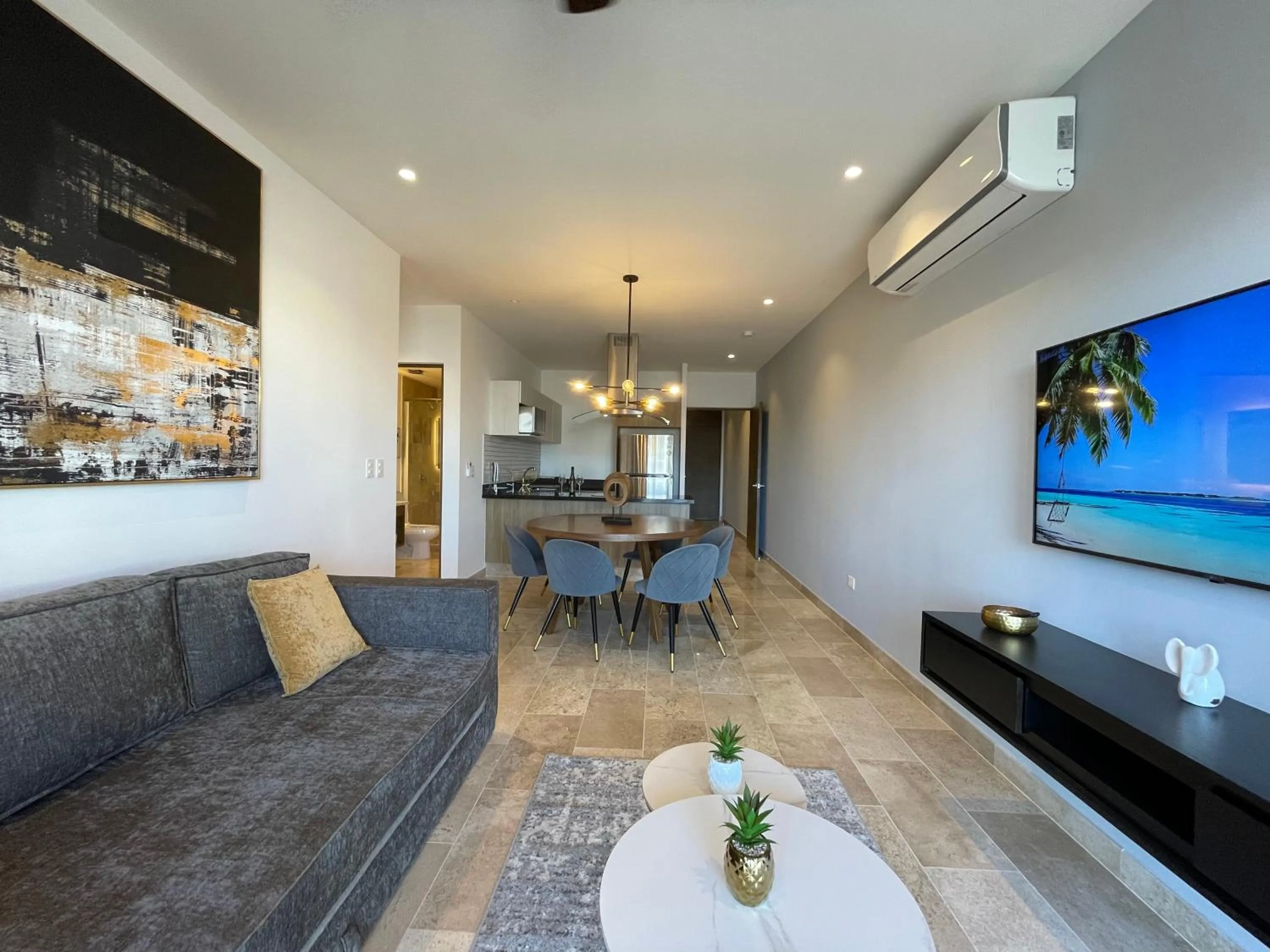 Seating area in New & Equipped Apartment Steps From The Beach With Pool Jacuzzi By Yeah