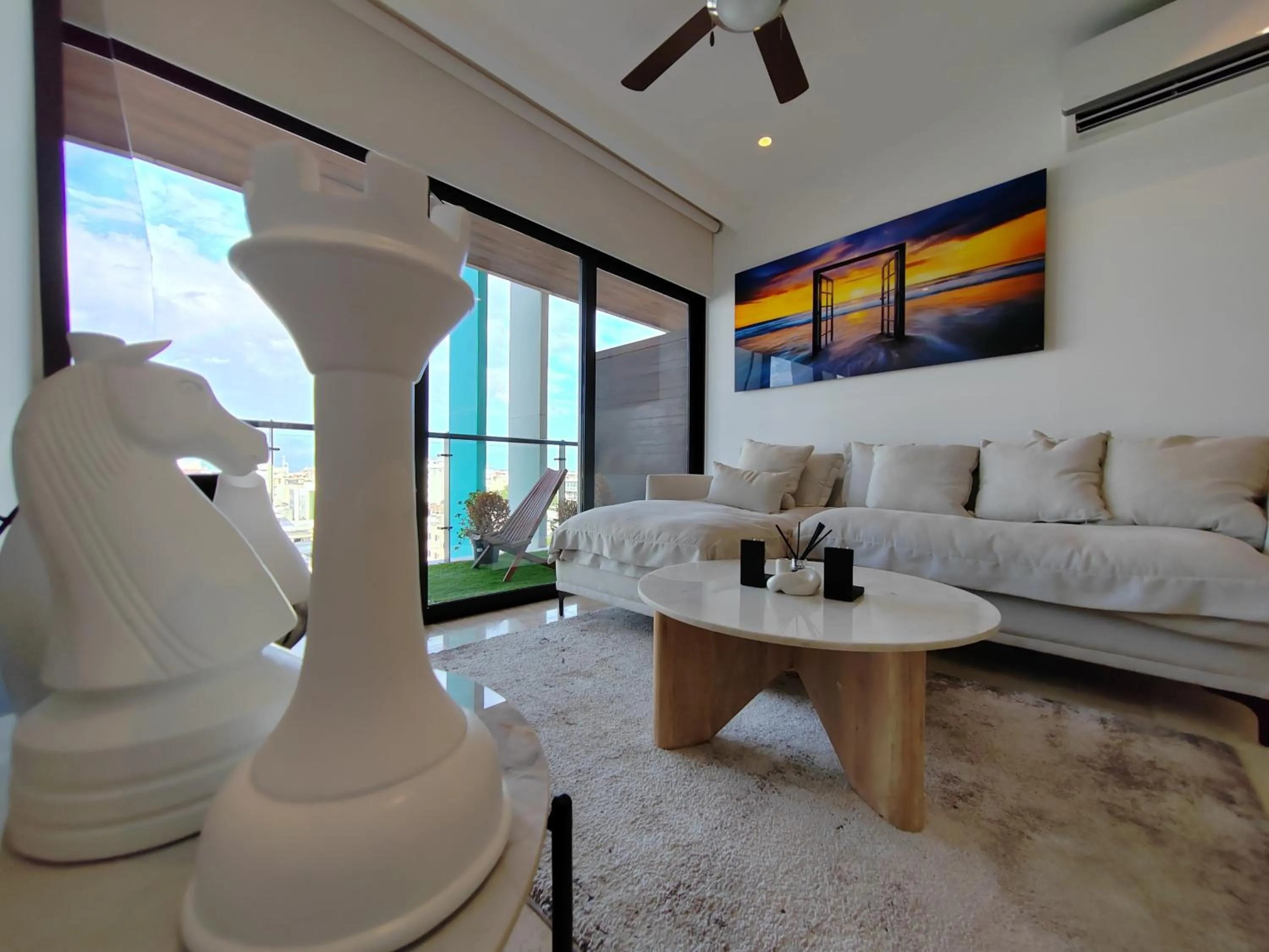 Living room in New & Equipped Apartment Steps From The Beach With Pool Jacuzzi By Yeah