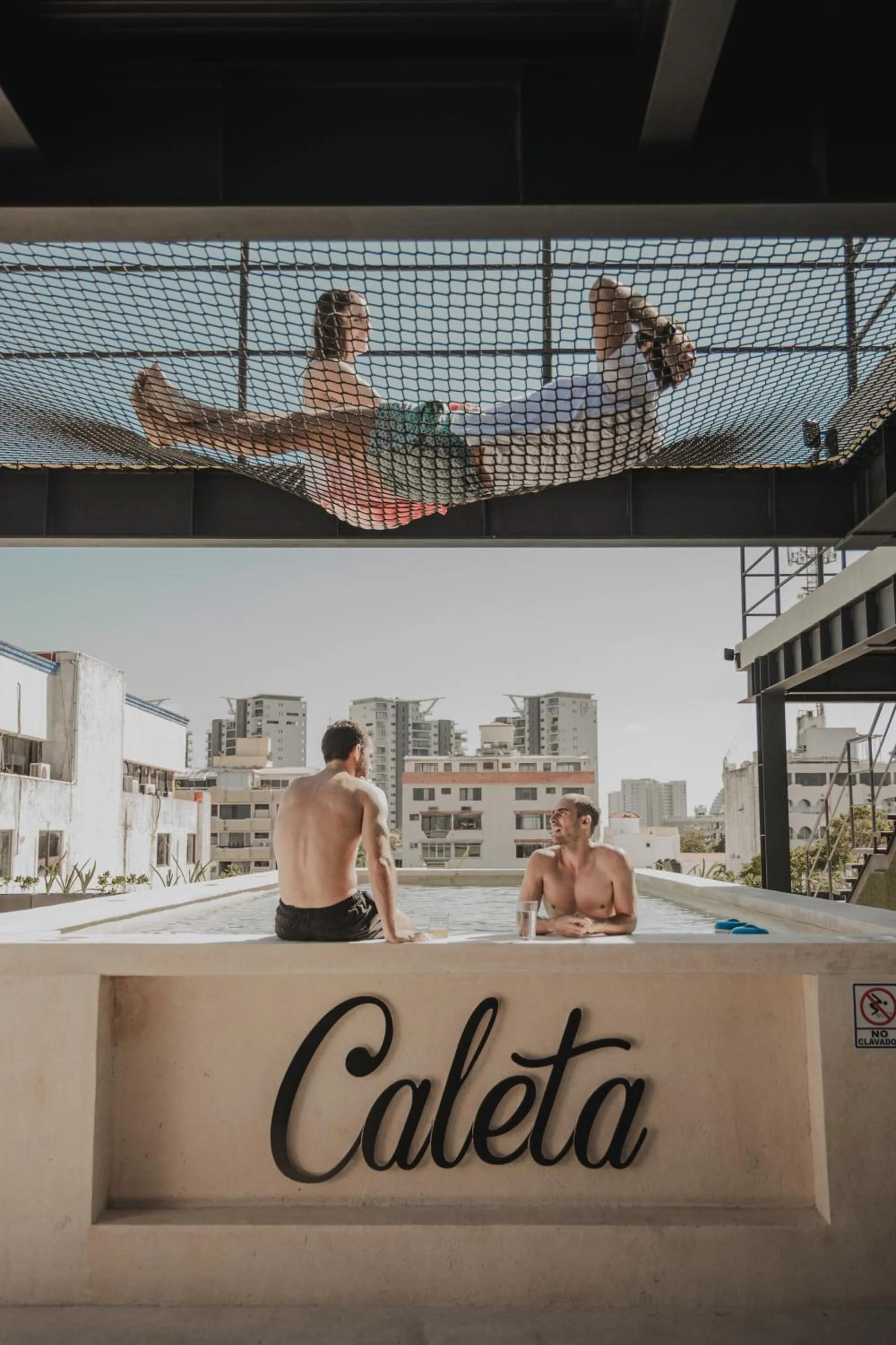 Balcony/Terrace in Caleta Hostel Rooftop & Pool