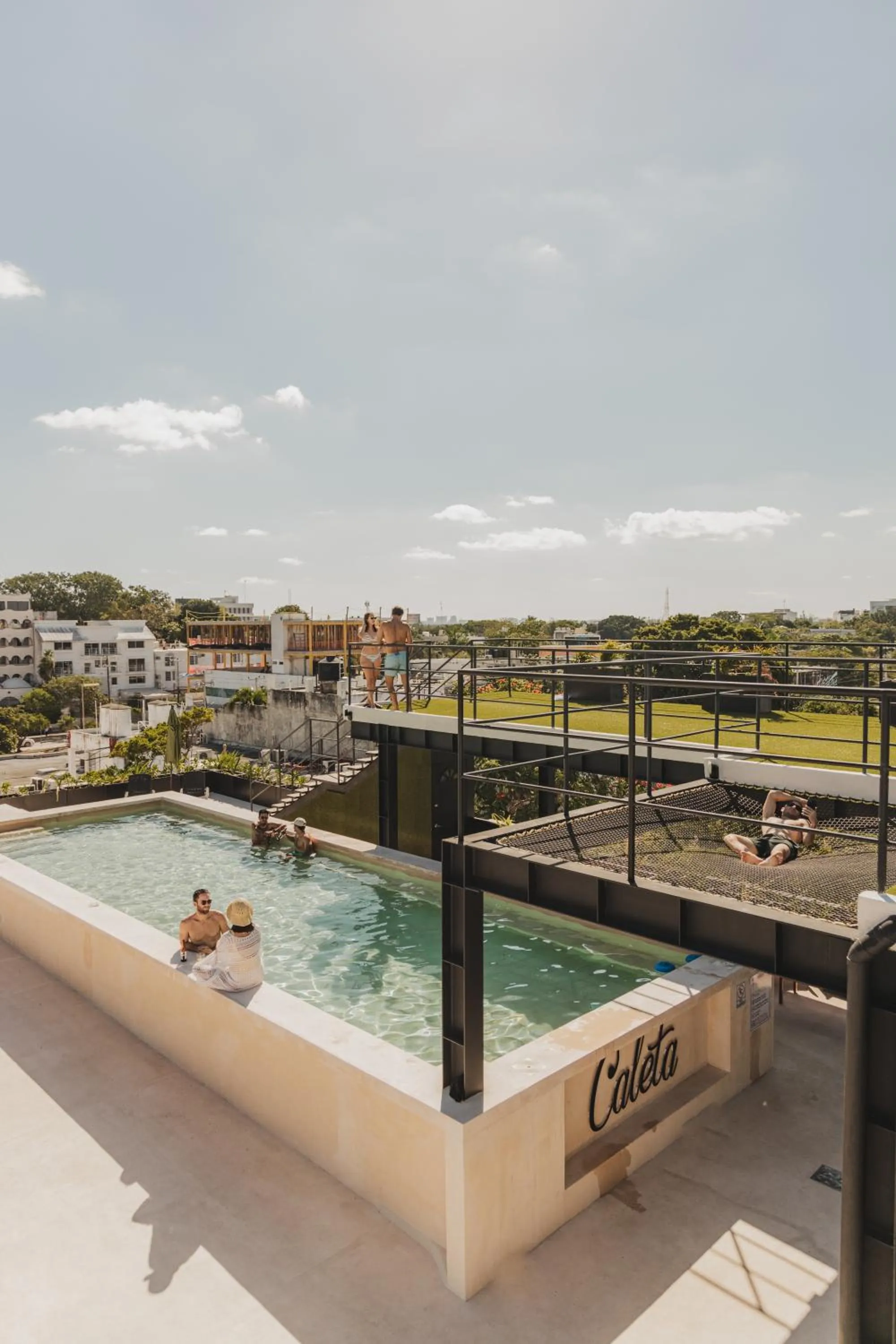 Swimming pool in Caleta Hostel Rooftop & Pool