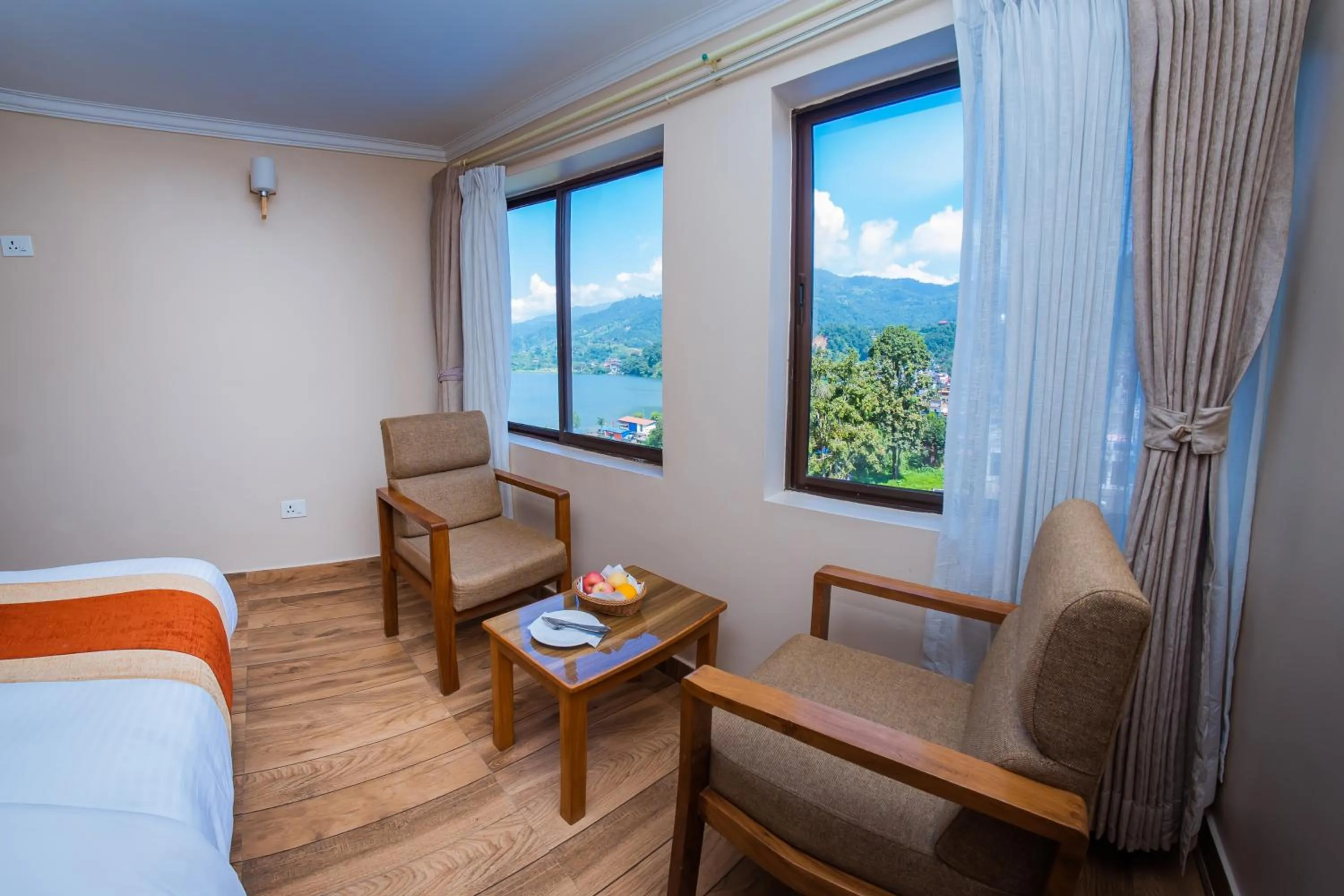 View (from property/room), Bed in Hotel Fewa Camp