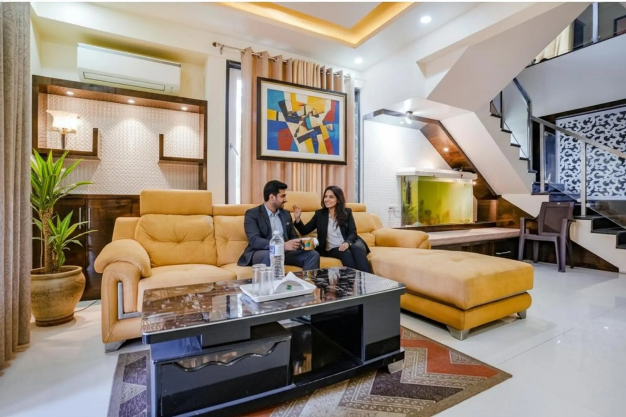 Seating area in Via Rudra Residency - Nr Medicover hospital