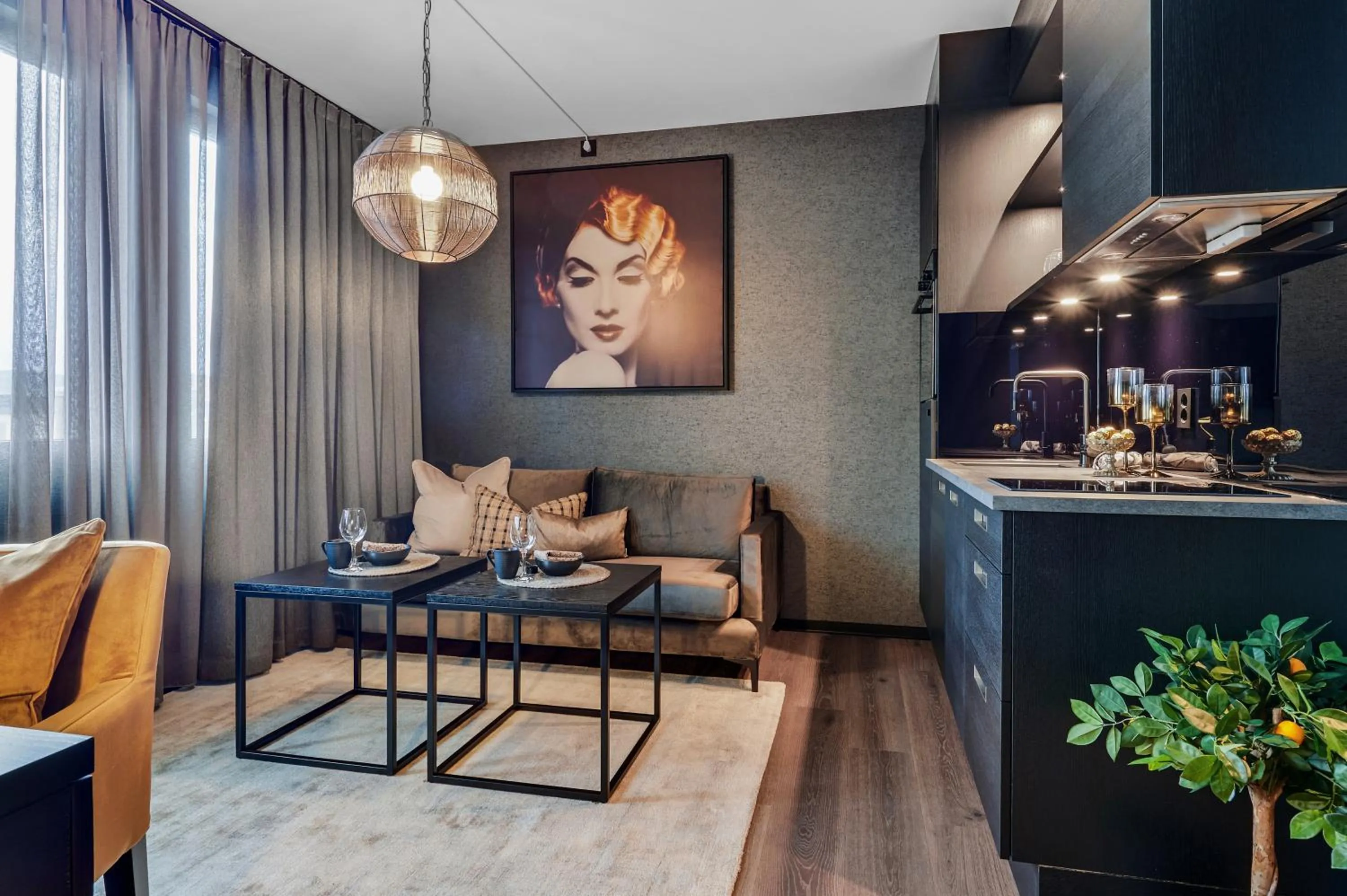 Kitchen or kitchenette in Origo Leilighetshotell- Øvre Storgate 5