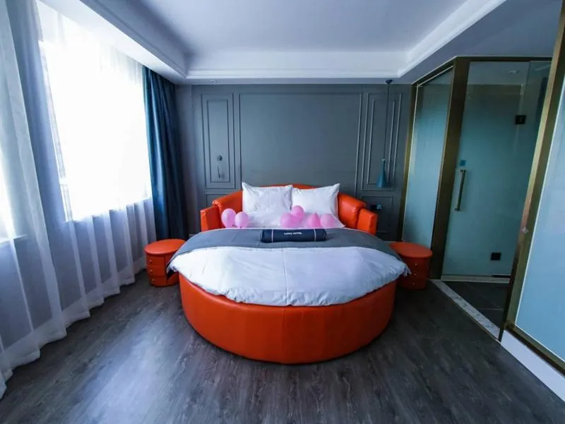 Bed in LanOu Hotel Ningyang Qixian Road Yizhong