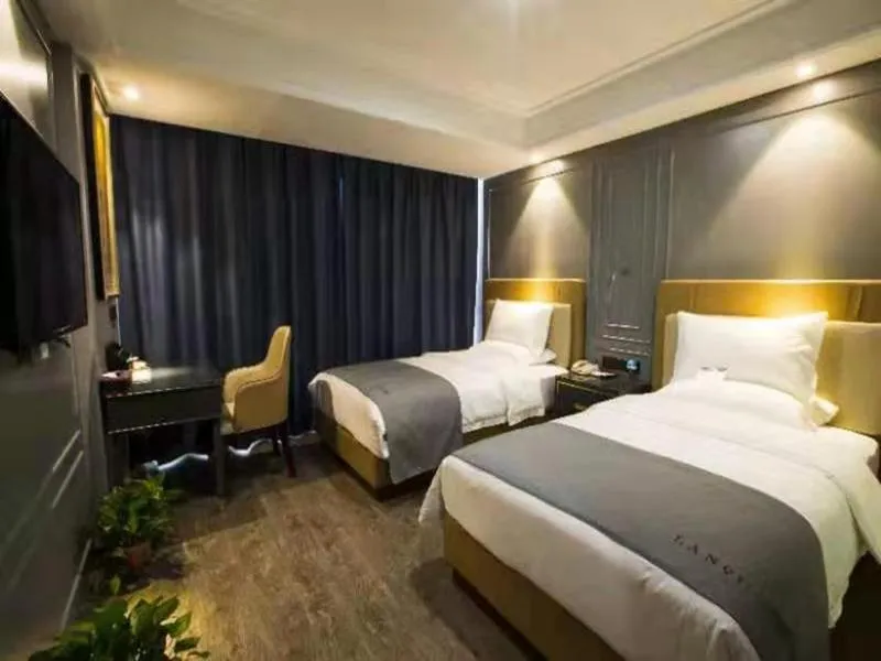 Bed in LanOu Hotel Ningyang Qixian Road Yizhong