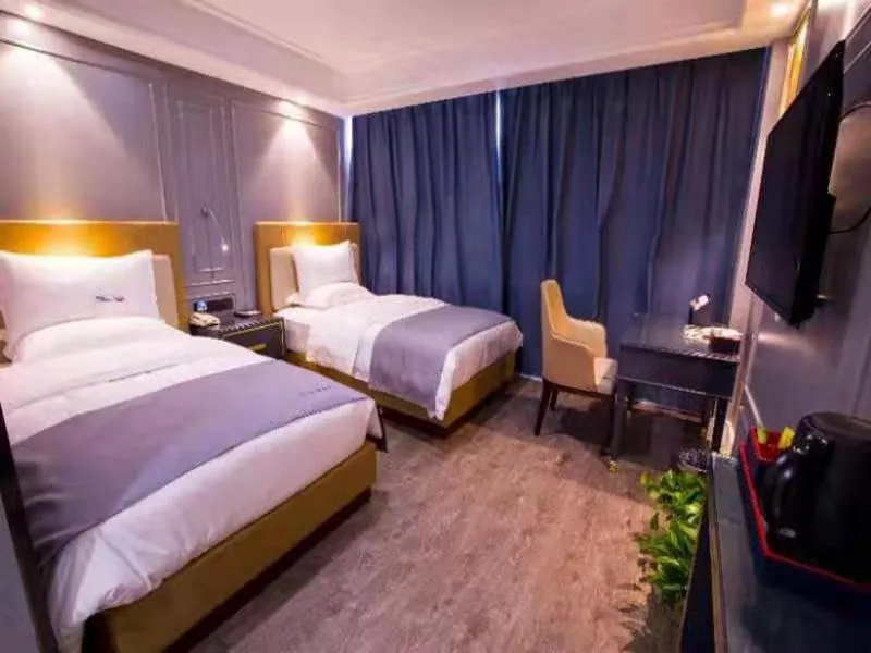 Bed in LanOu Hotel Ningyang Qixian Road Yizhong