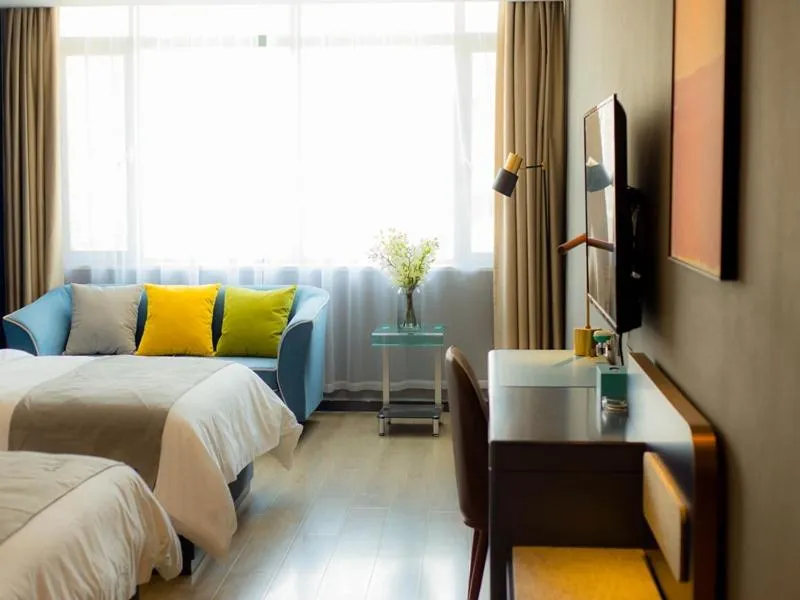 Bed in LanOu Hotel Linyi Lanling Agricultural Park