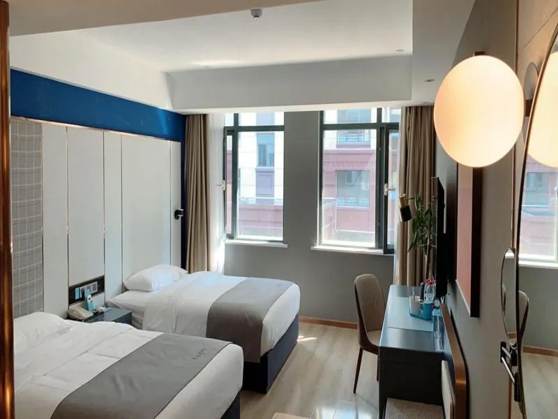 Bed in LanOu Hotel Linyi Lanling Agricultural Park