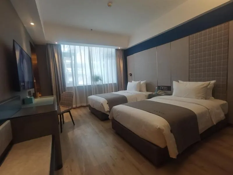 Bed in LanOu Hotel Shijiazhuang Luquan Zoo Scenic Spot