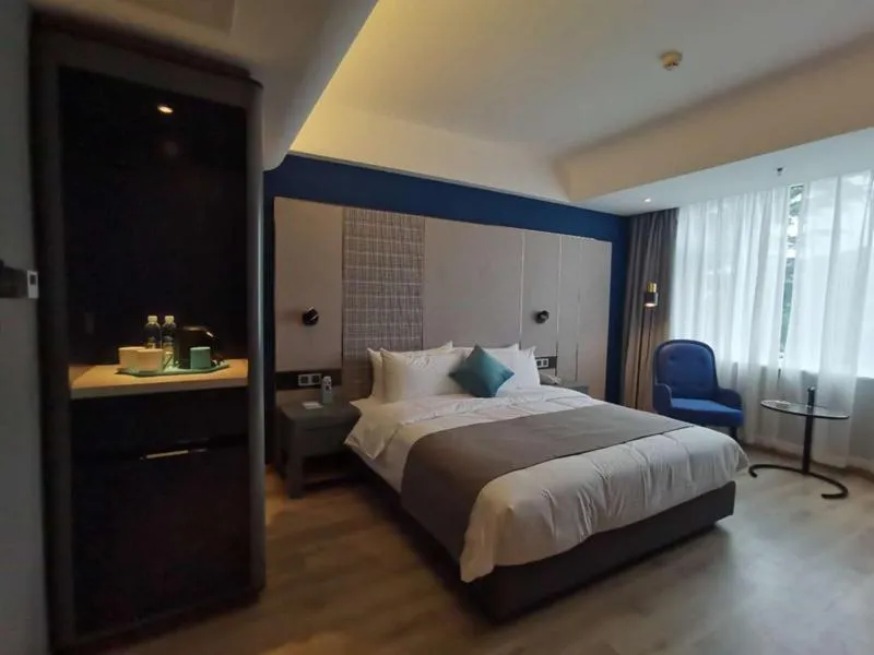 Bed in LanOu Hotel Shijiazhuang Luquan Zoo Scenic Spot
