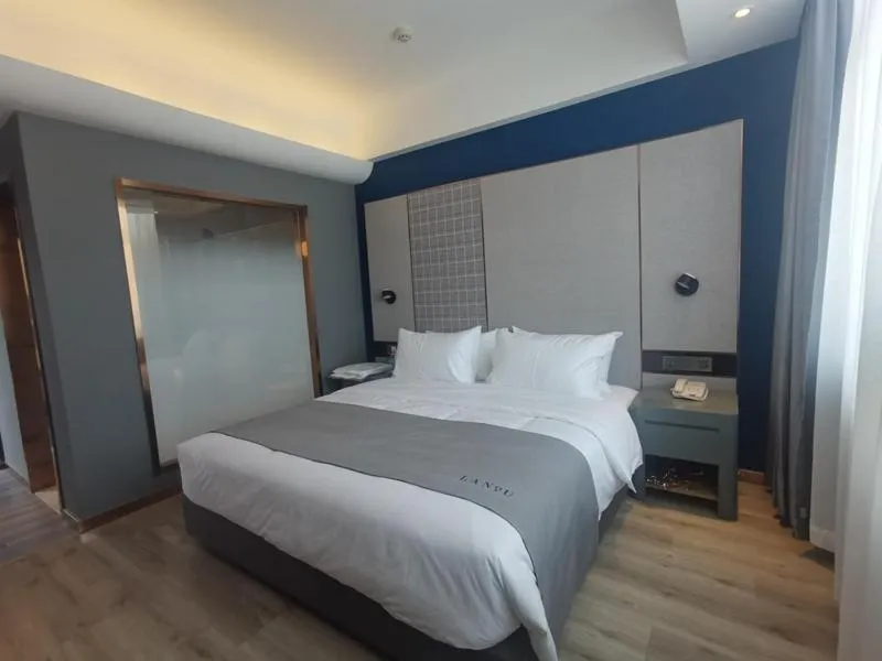 Bed in LanOu Hotel Shijiazhuang Luquan Zoo Scenic Spot