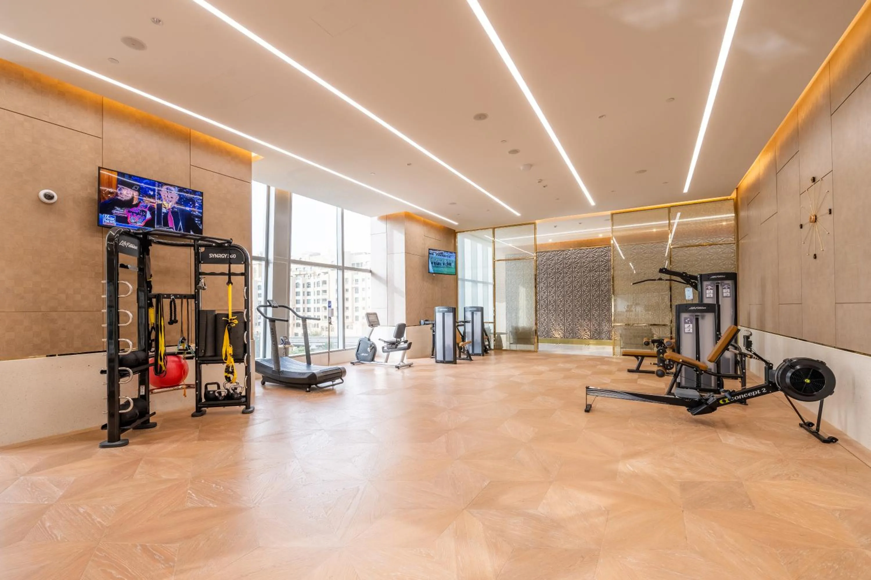 Fitness centre/facilities in Ultra Luxury Palm Tower with Shared Hotel Facilities