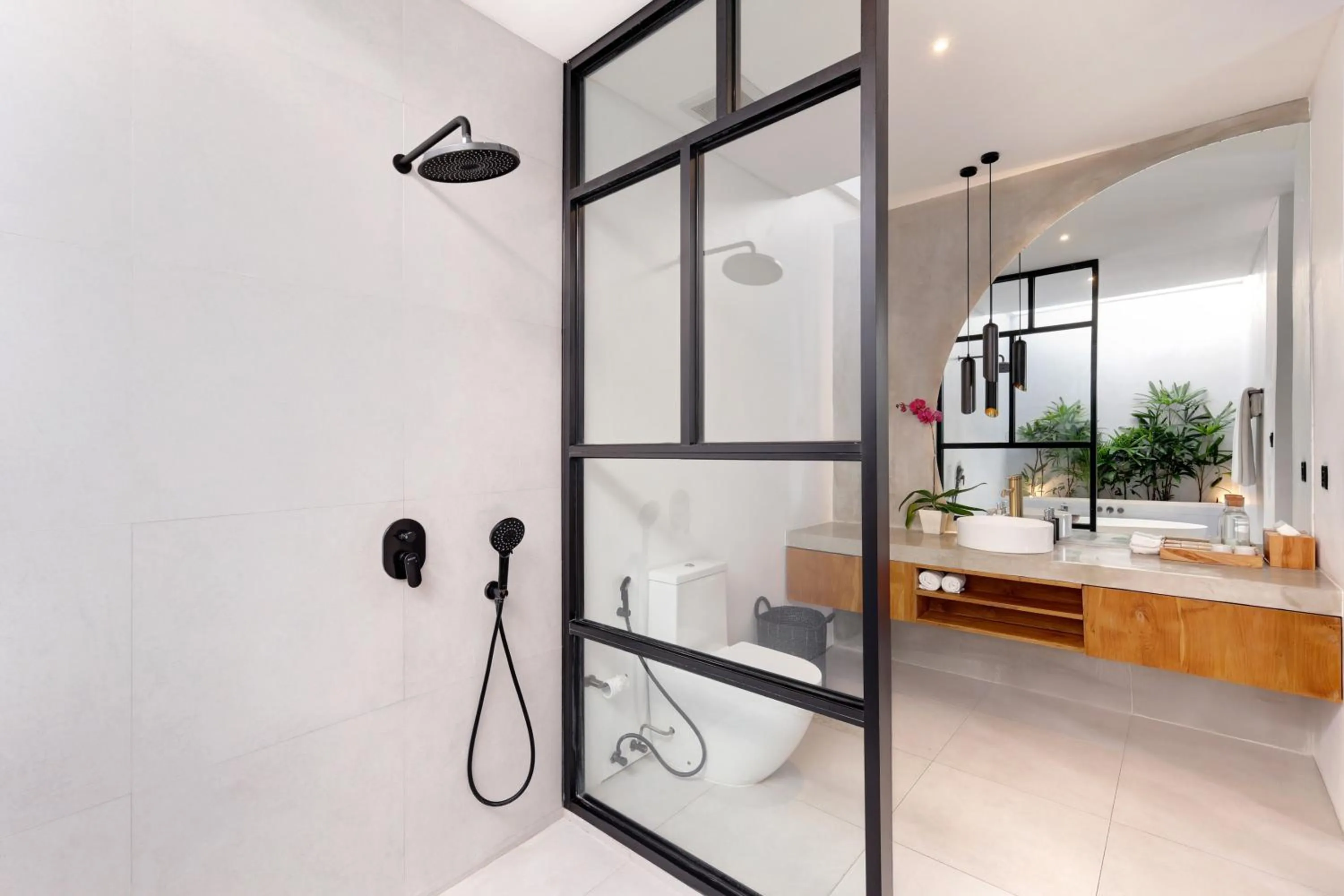 Shower in Baliwood Residence Villas by BREIG