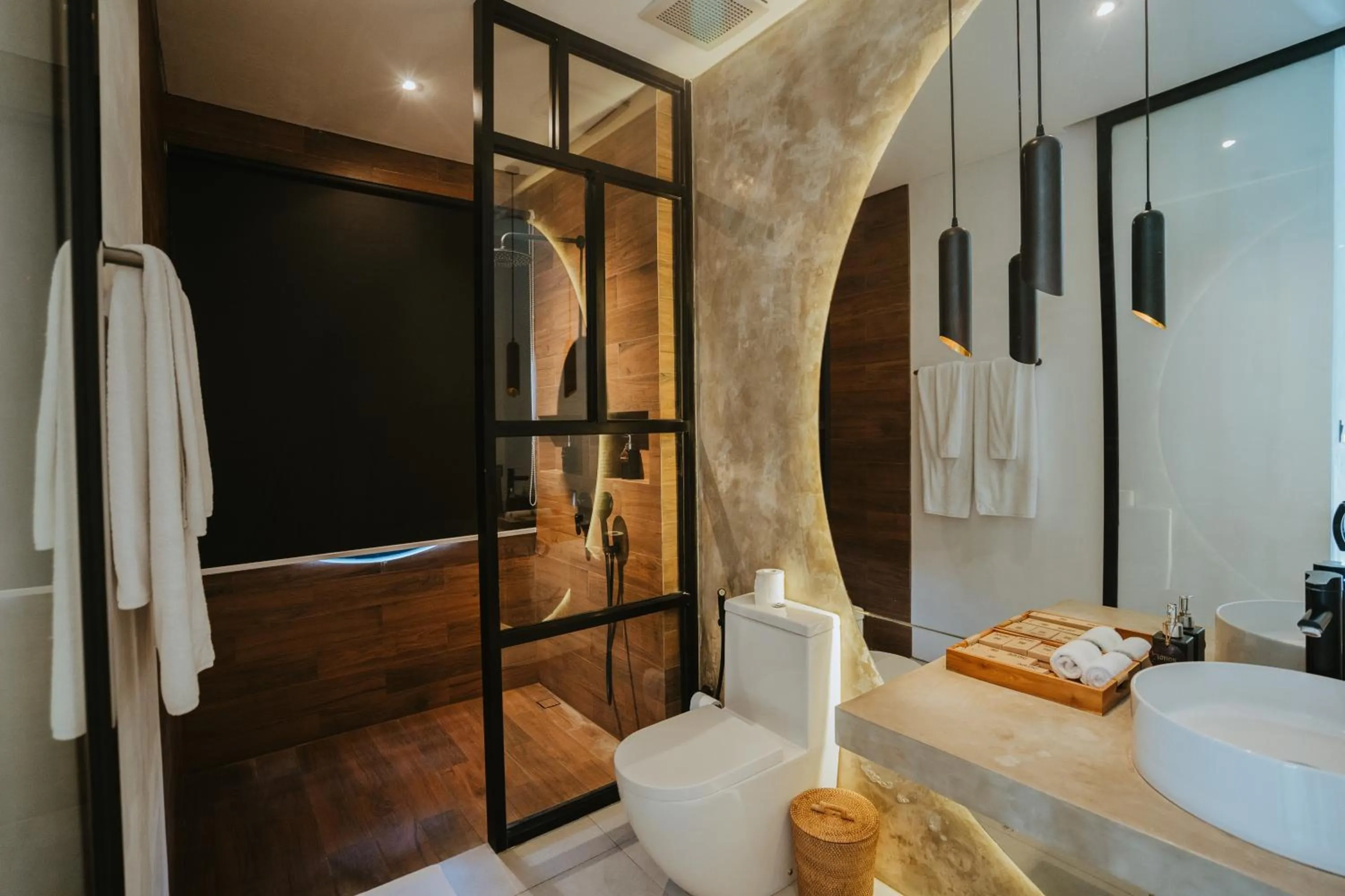 Bathroom, Bed in Baliwood Residence Villas by BREIG