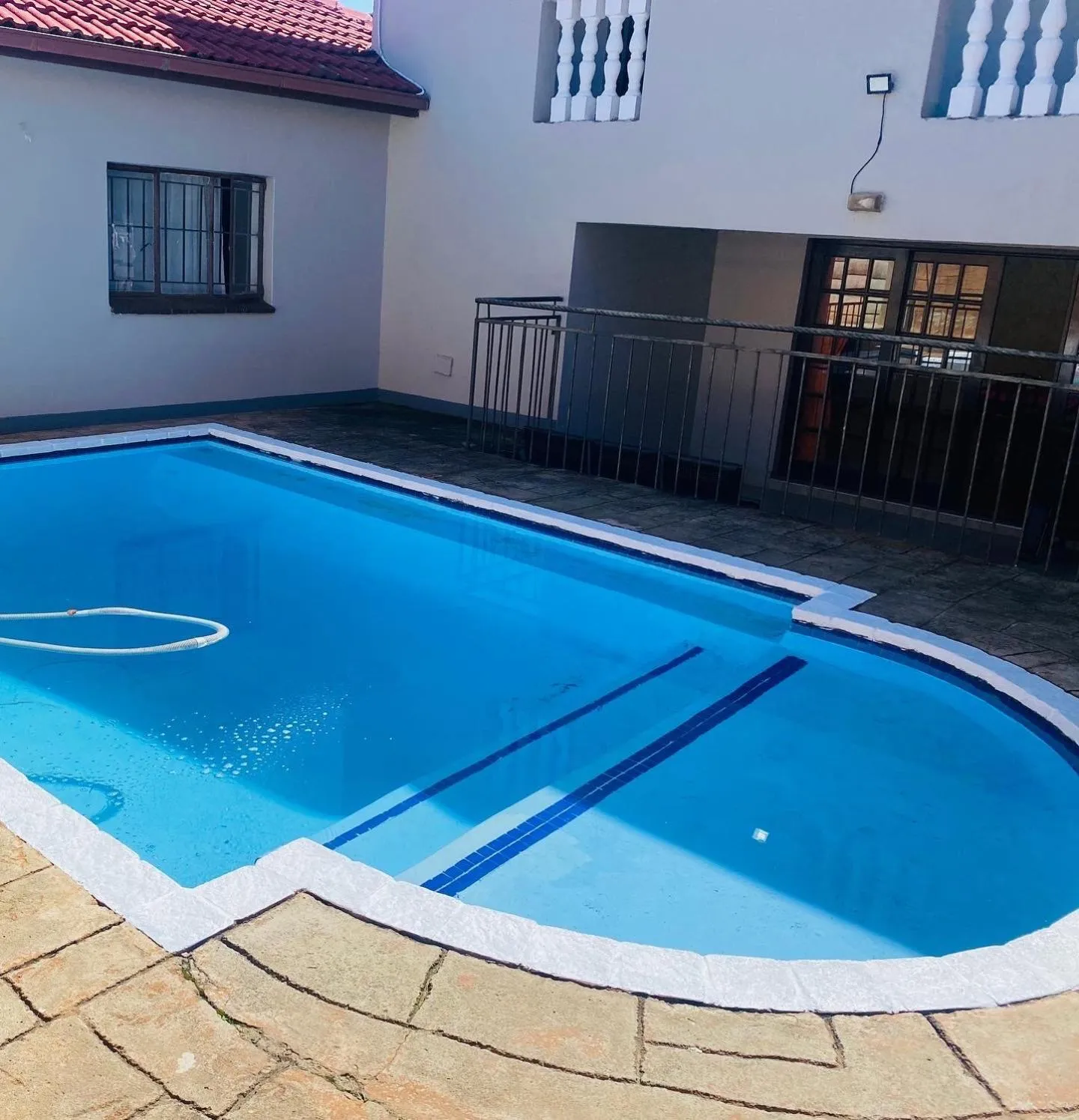 Pool view in Airport Royal Guest House