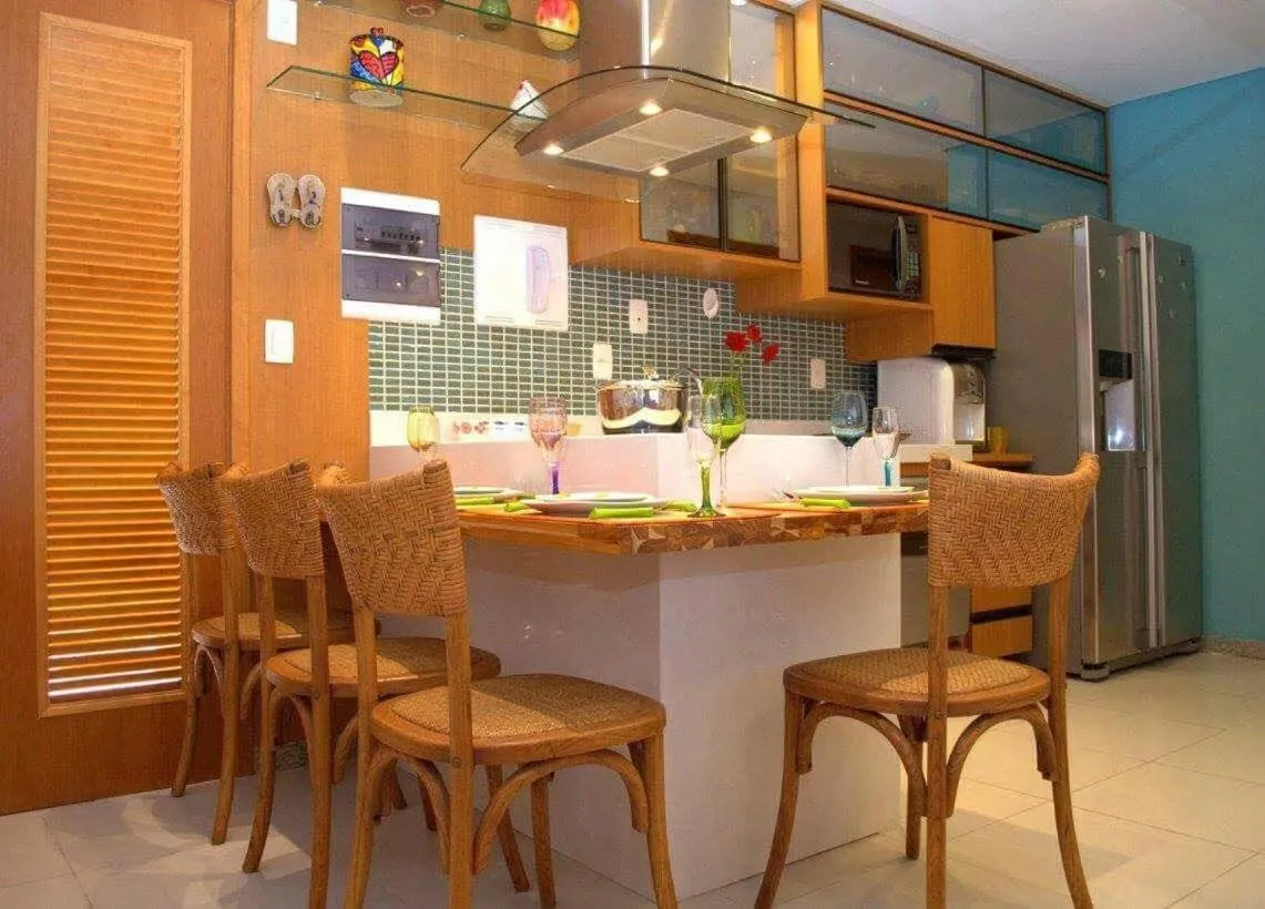 Kitchen or kitchenette in Flat no Malawi Resort 203 B em Muro Alto, Porto de Galinhas