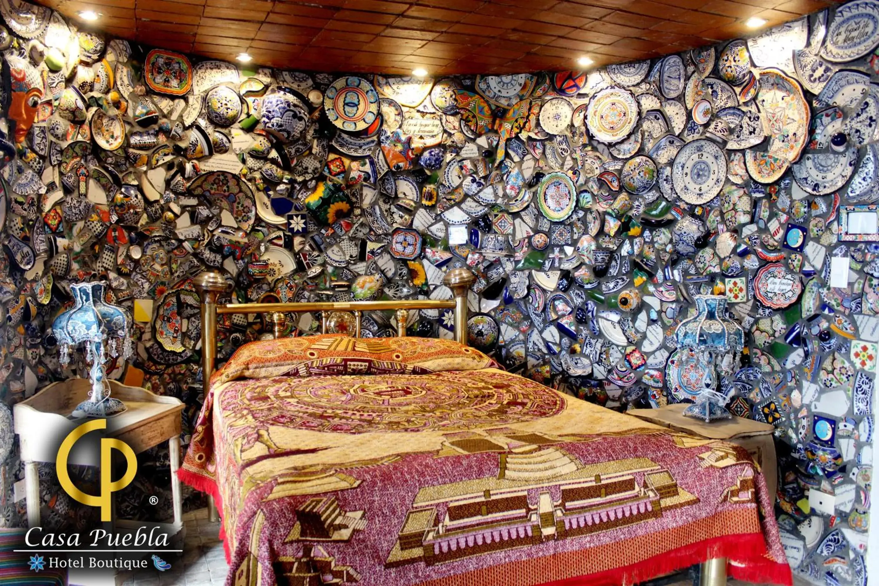 Double Room with Two Double Beds in Hotel Temático Casa Puebla Double Room with Two Double Beds in Hotel Temático Casa Puebla