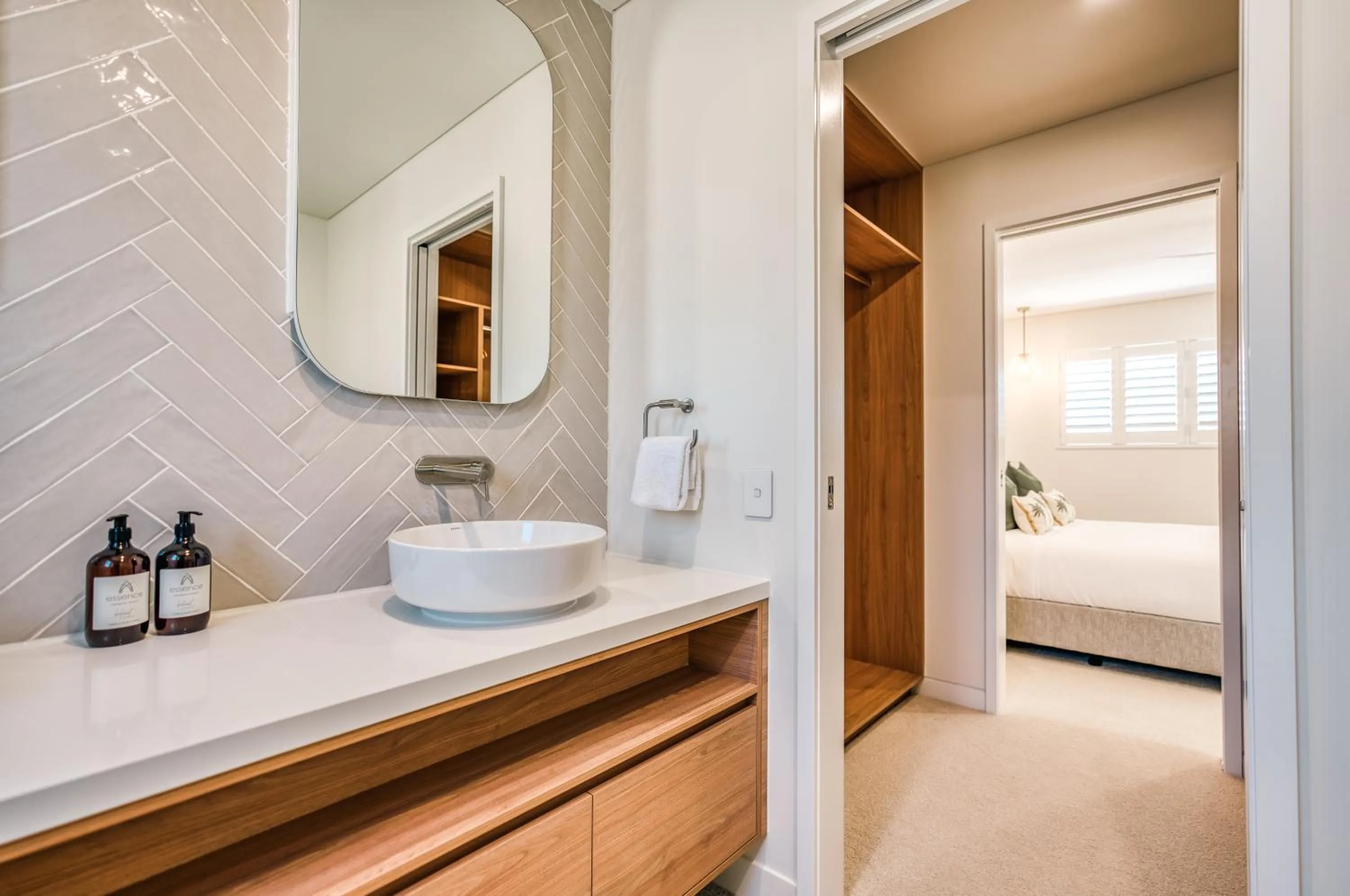 Bathroom, Bed in Essence Peregian Beach