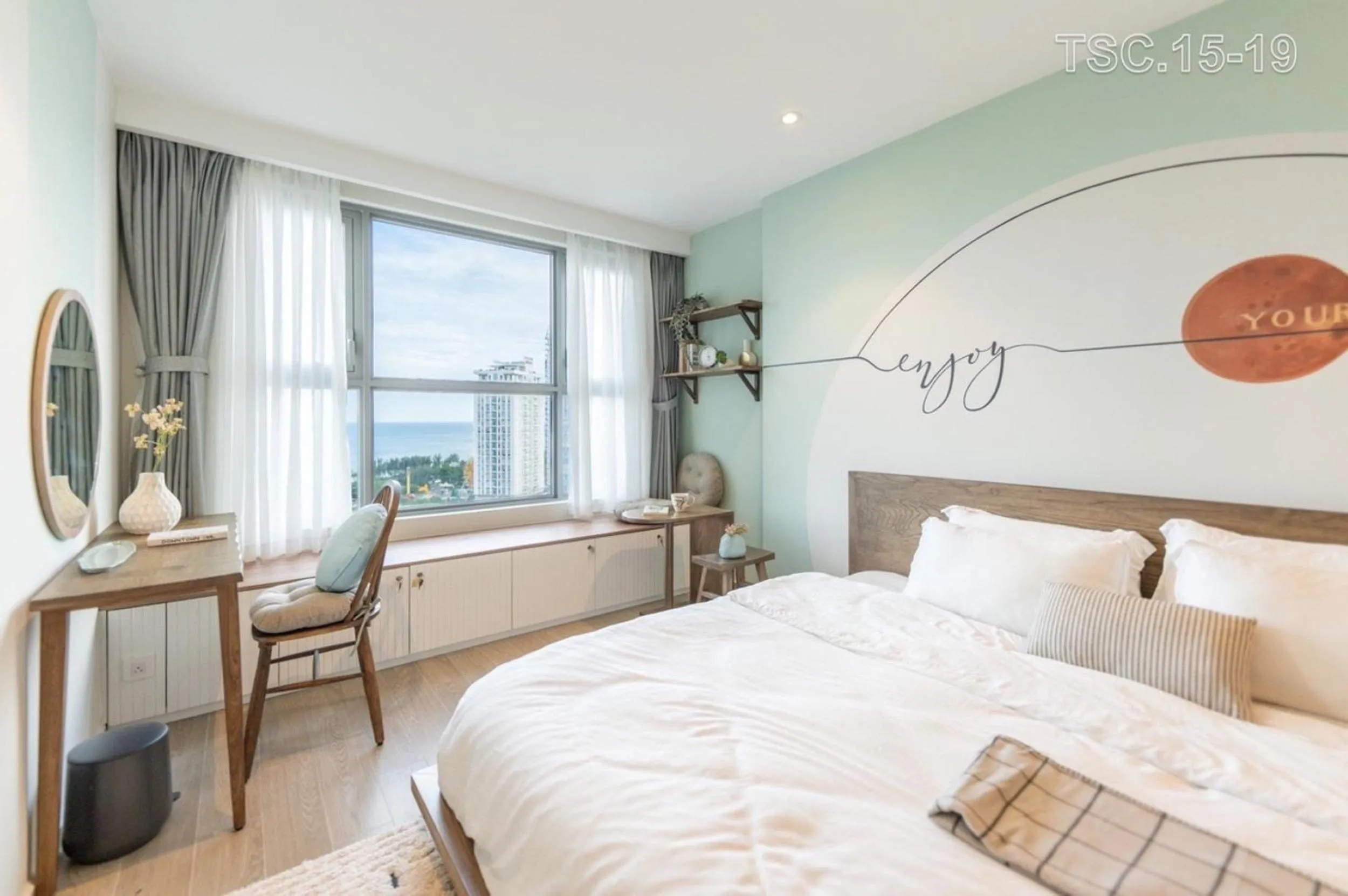 Bedroom in The Sóng apartment