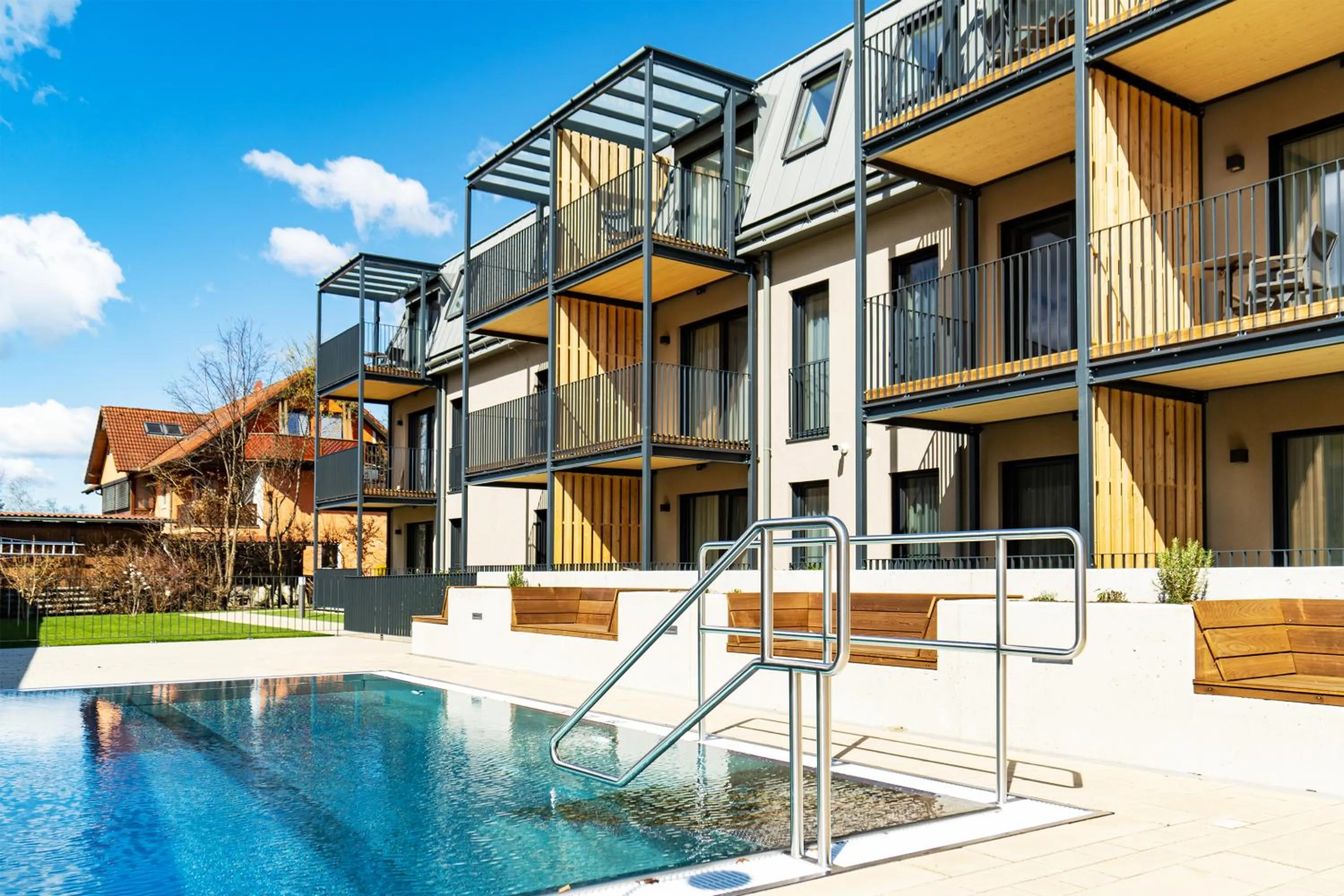 Pool view in Aparthotel Bad Radkersburg
