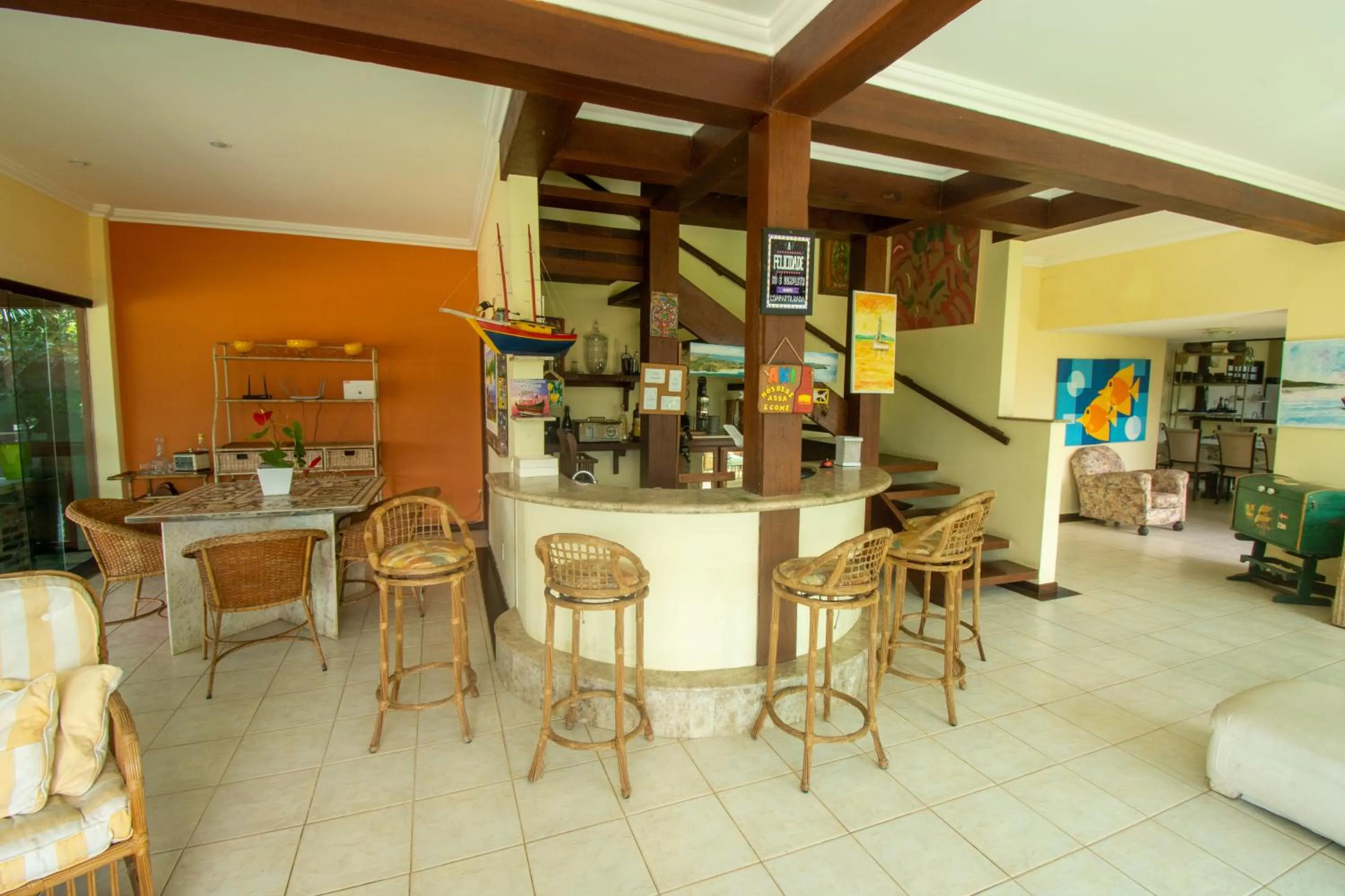 Communal lounge/ TV room, Lounge/Bar in Pousada Bella Geriba Buzios