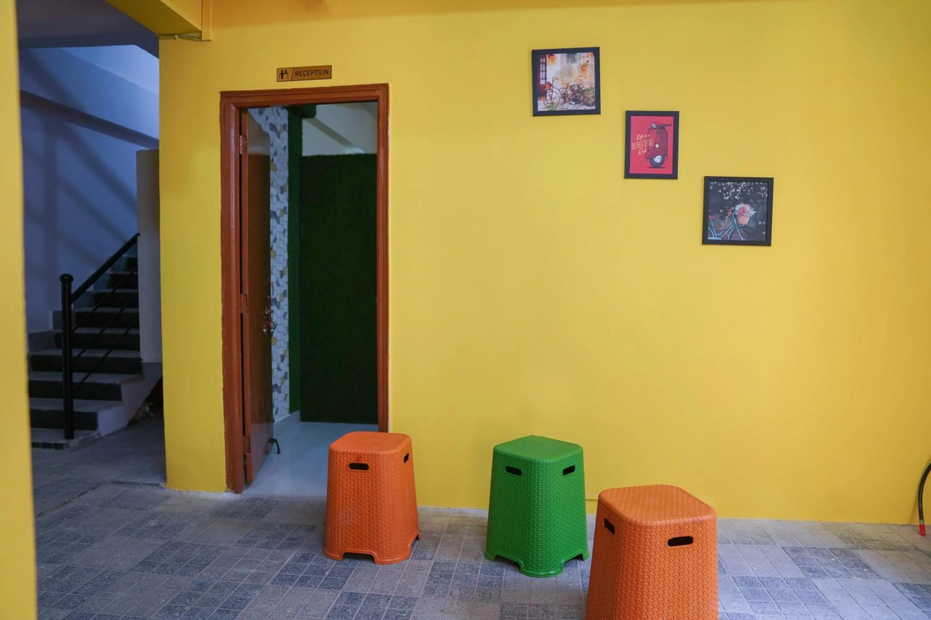 On site in Hotel Yellow Bells