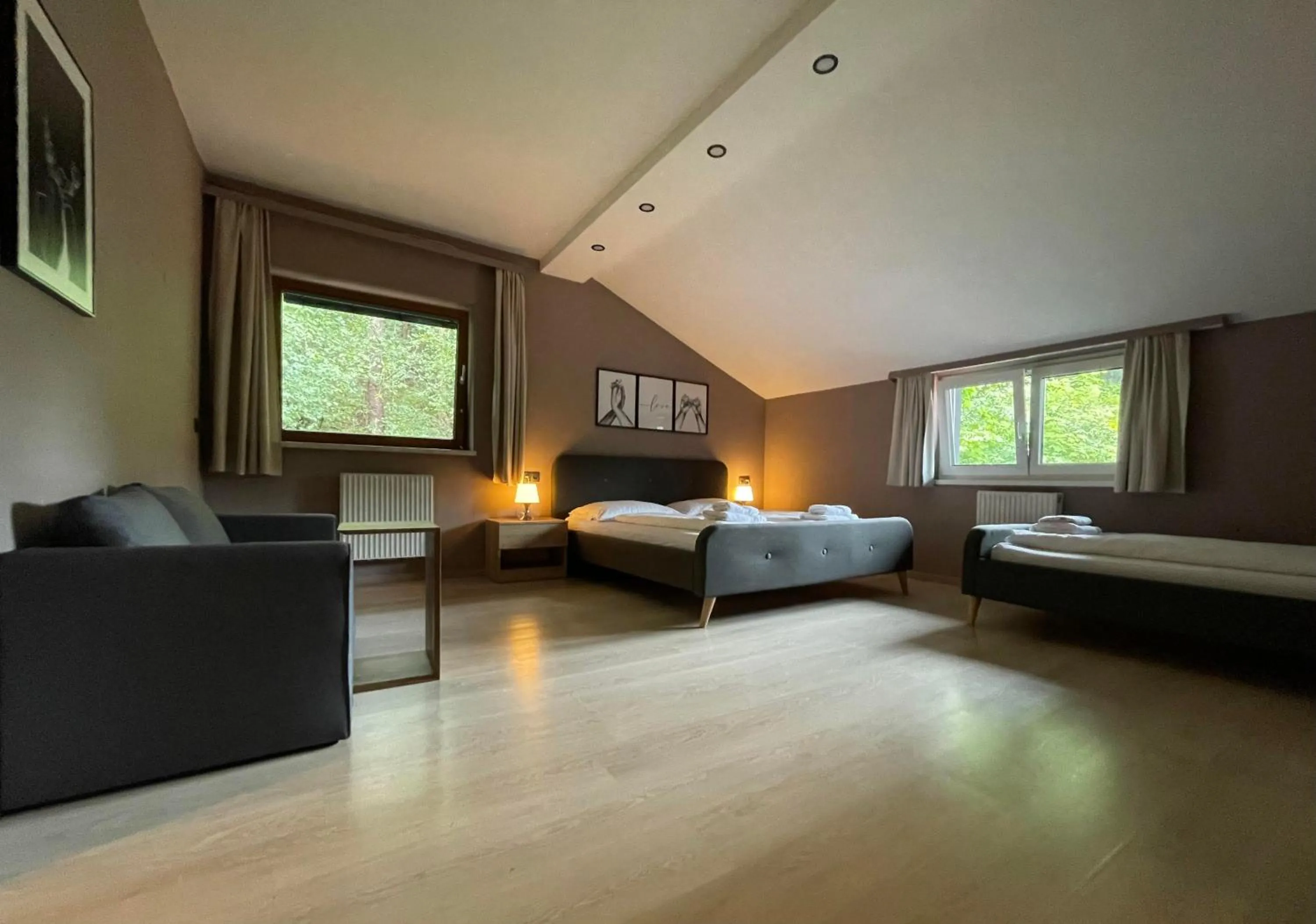 Bed in The Art and Sporthotel