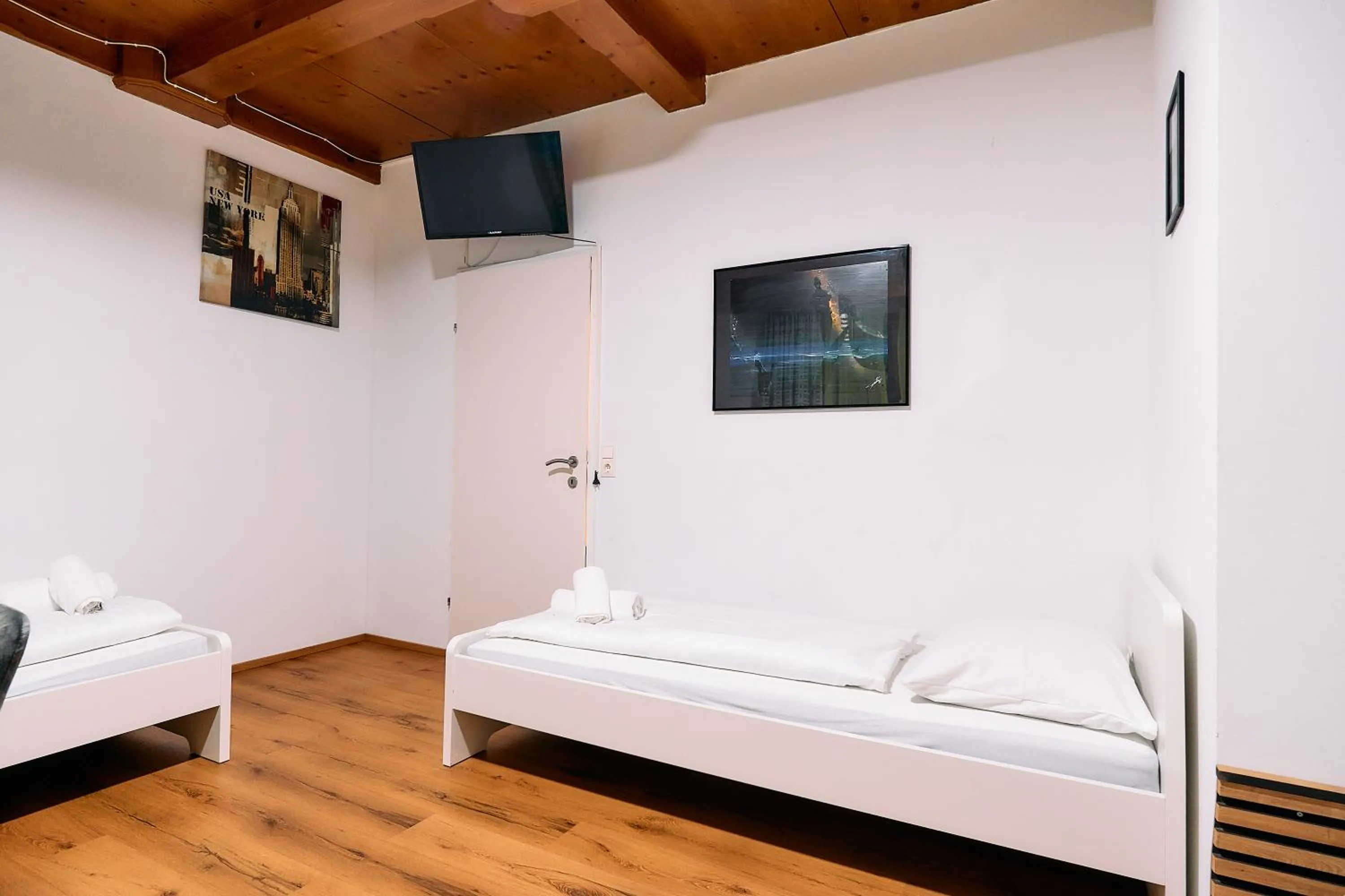 Bed in The Art and Sporthotel