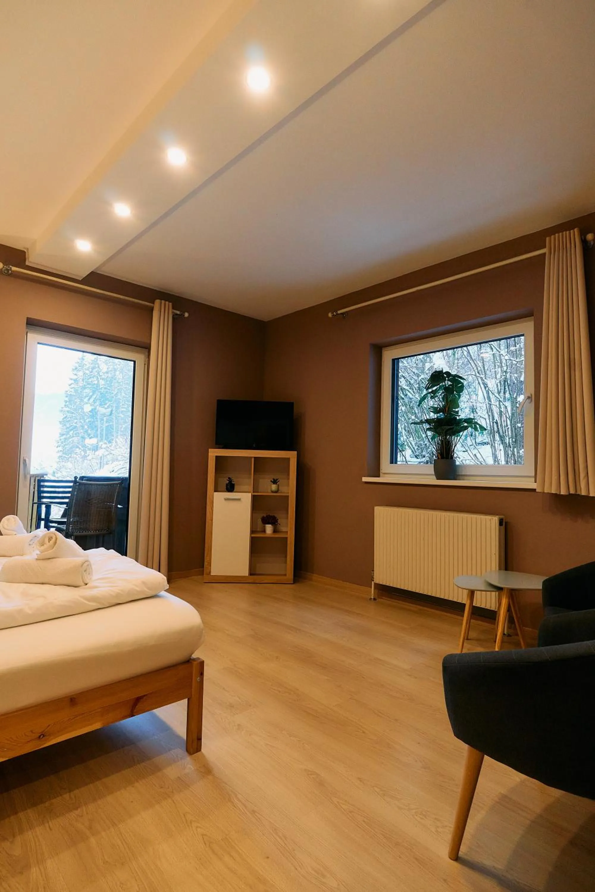 Bed in The Art and Sporthotel