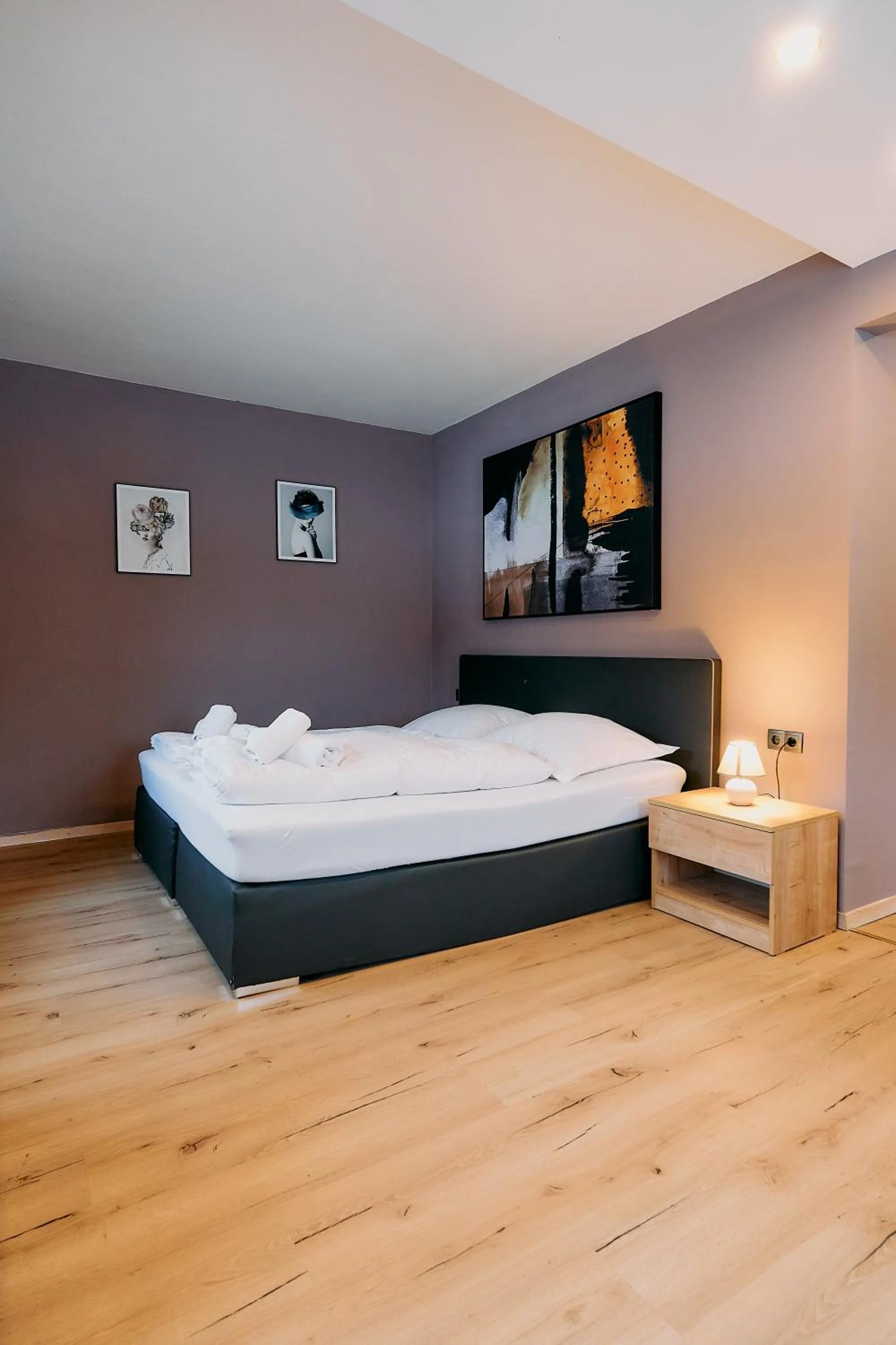 Bed in The Art and Sporthotel