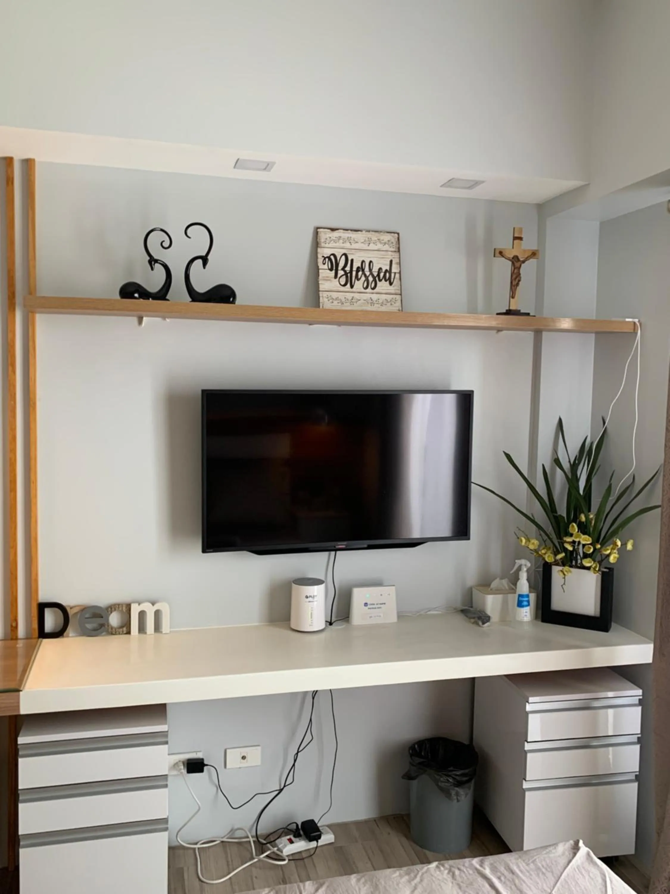 TV and multimedia in Neat and Cozy Minimalist Studio