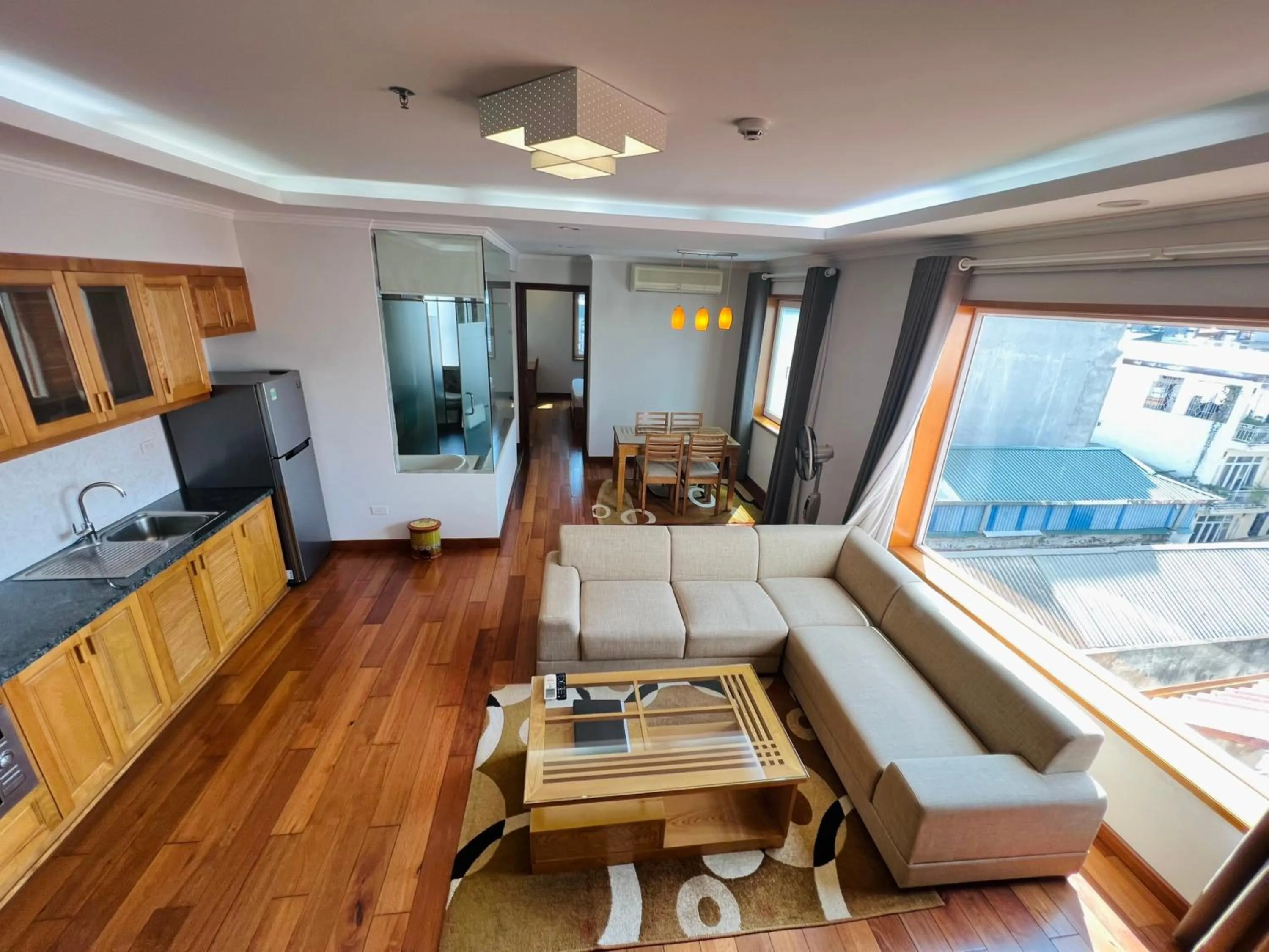 Living room in HANA Stay Riverside