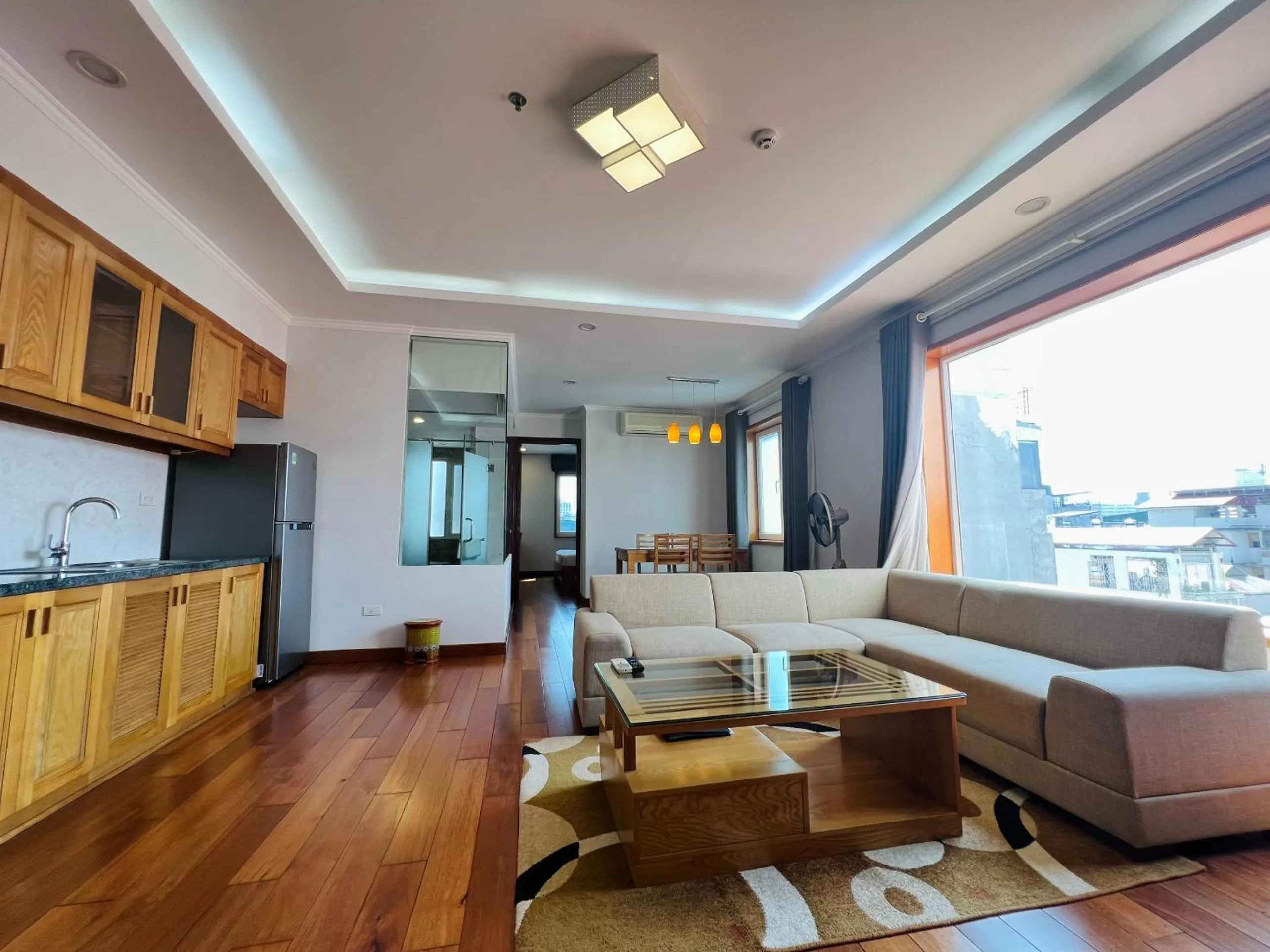 Seating area in HANA Stay Riverside