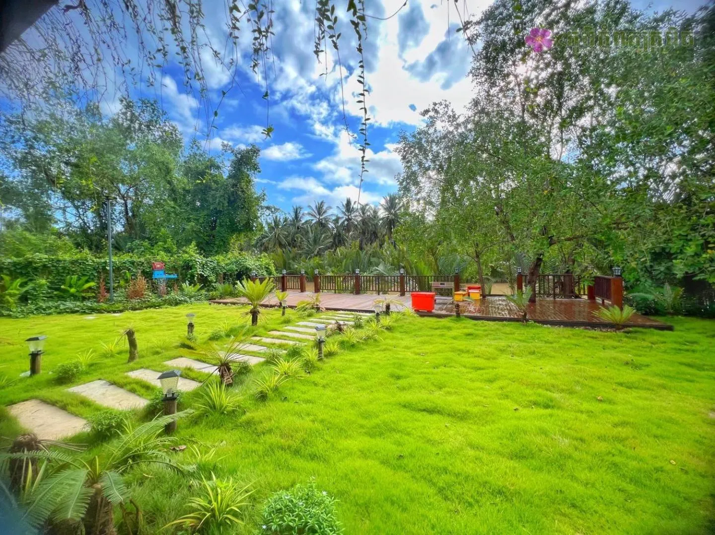 Garden view in Kampot Tropical Village