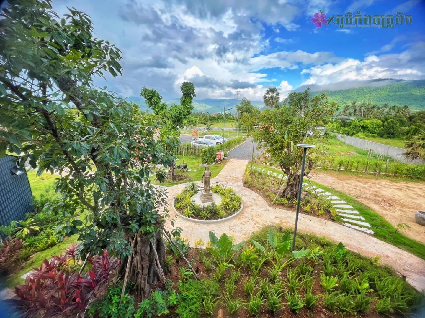 Garden view in Kampot Tropical Village