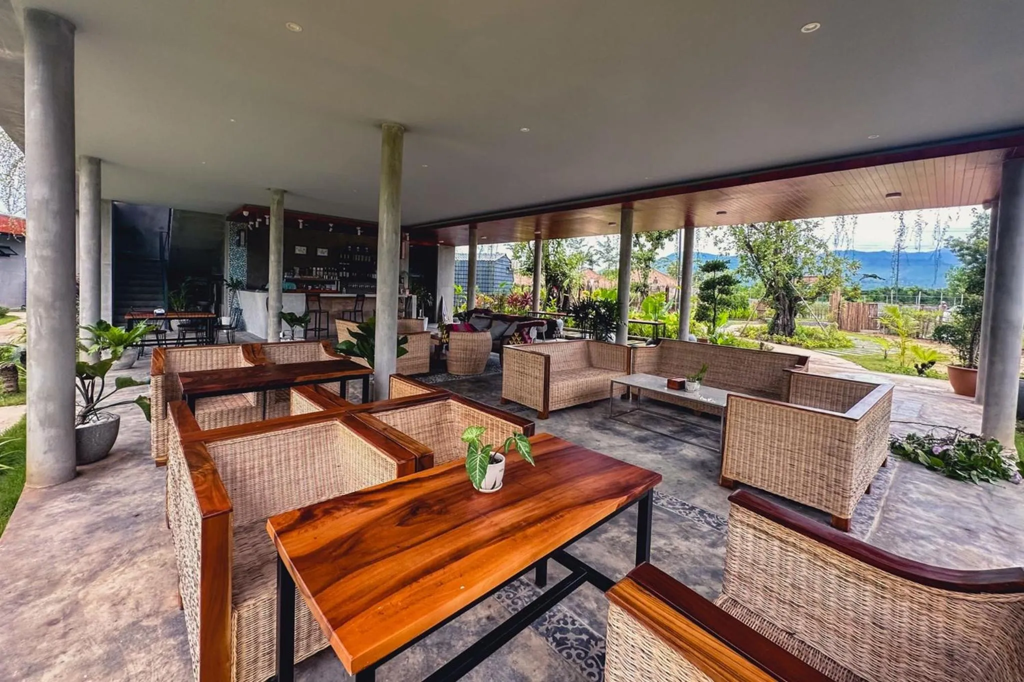 Seating area in Kampot Tropical Village